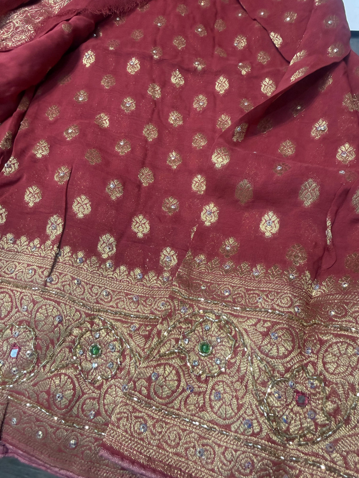 Beautiful designer pure geogrette fully Embroidery saree