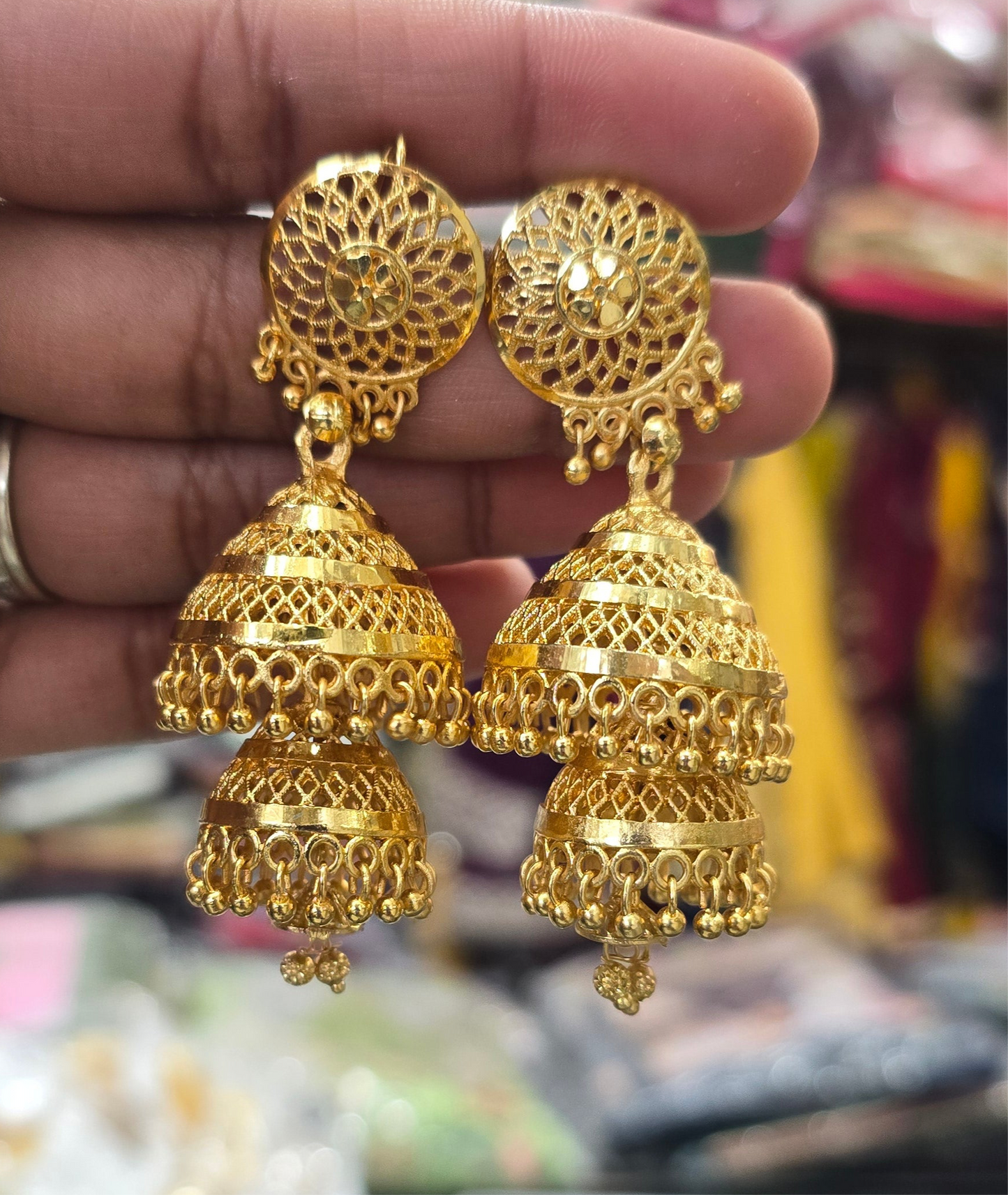 Beautiful gold plated jhumka
