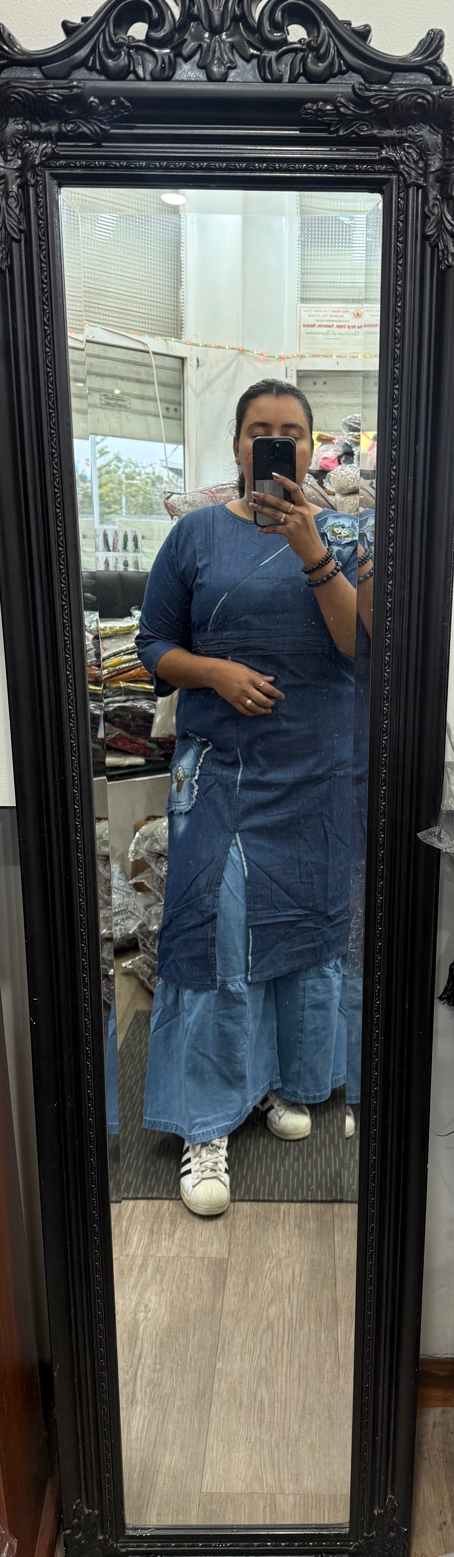 Beautiful designer denim coord set