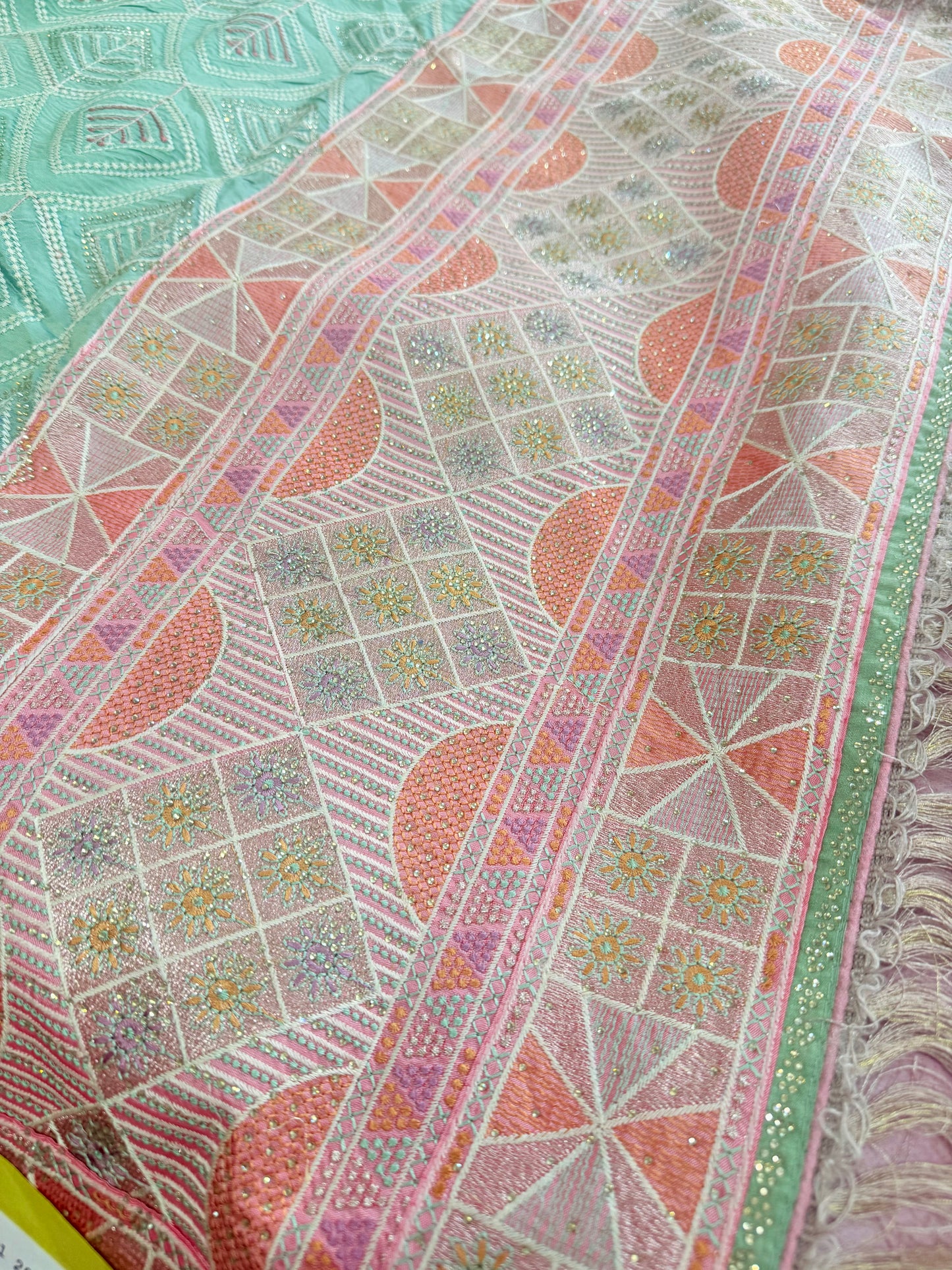 Beautiful designer fully embroidery silk saree