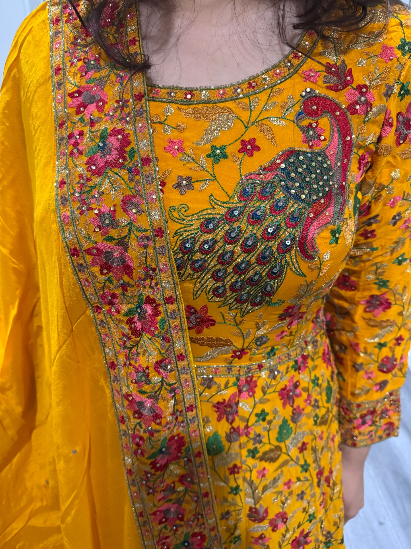 Beautiful designer fully embroidery gown style anarkali suit