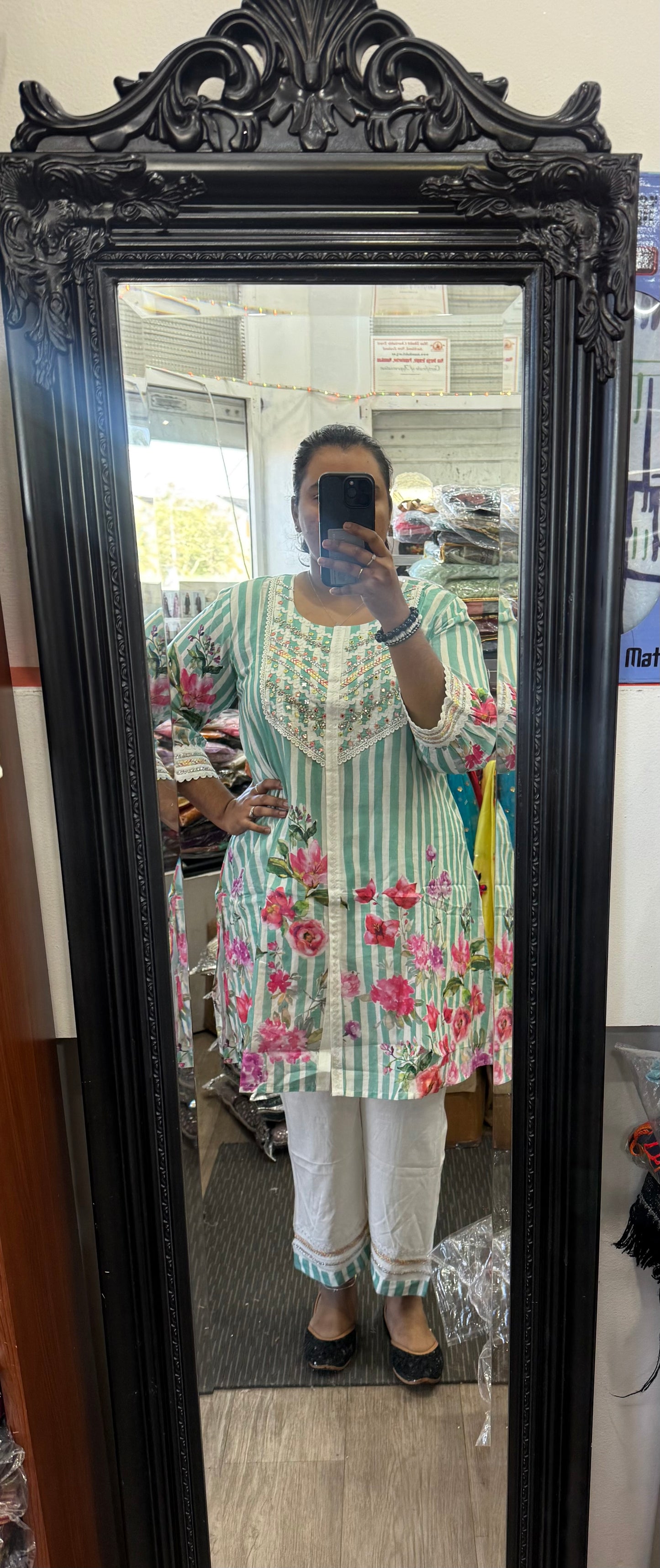 Beautiful designer embroidery coord set