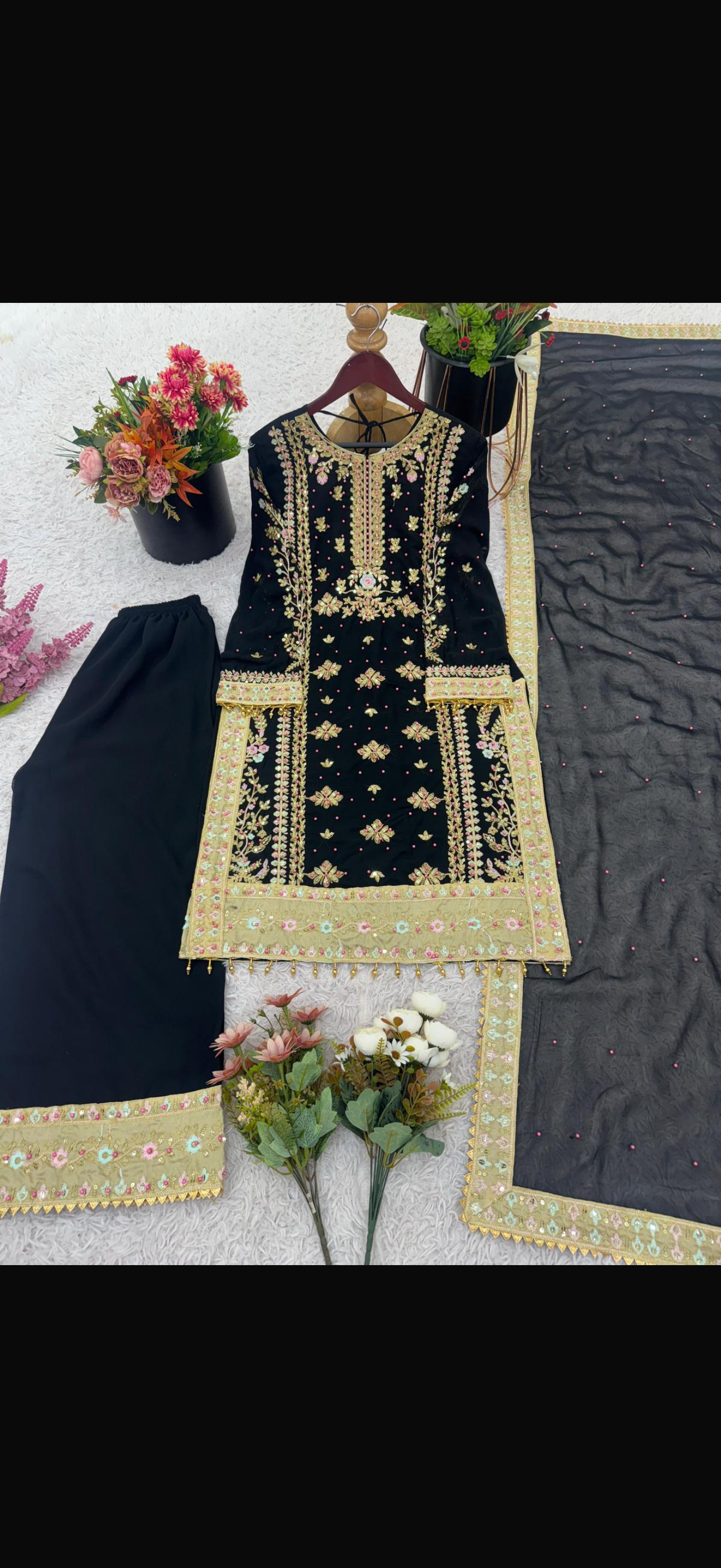 Beautiful designer plazo suit