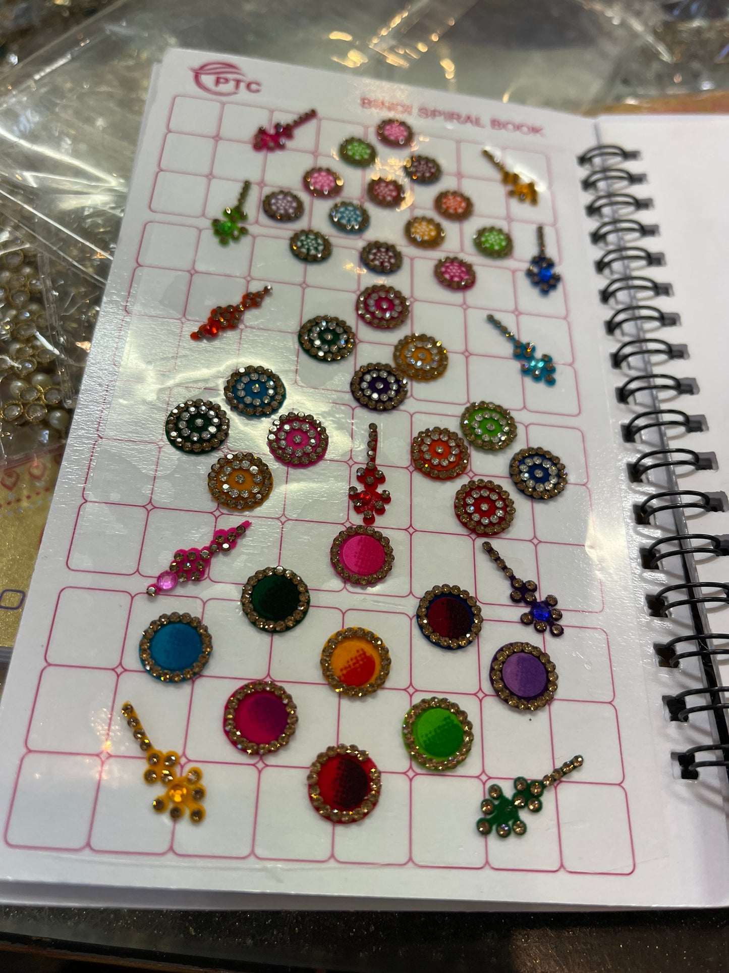 Beautiful designer stone bindi book