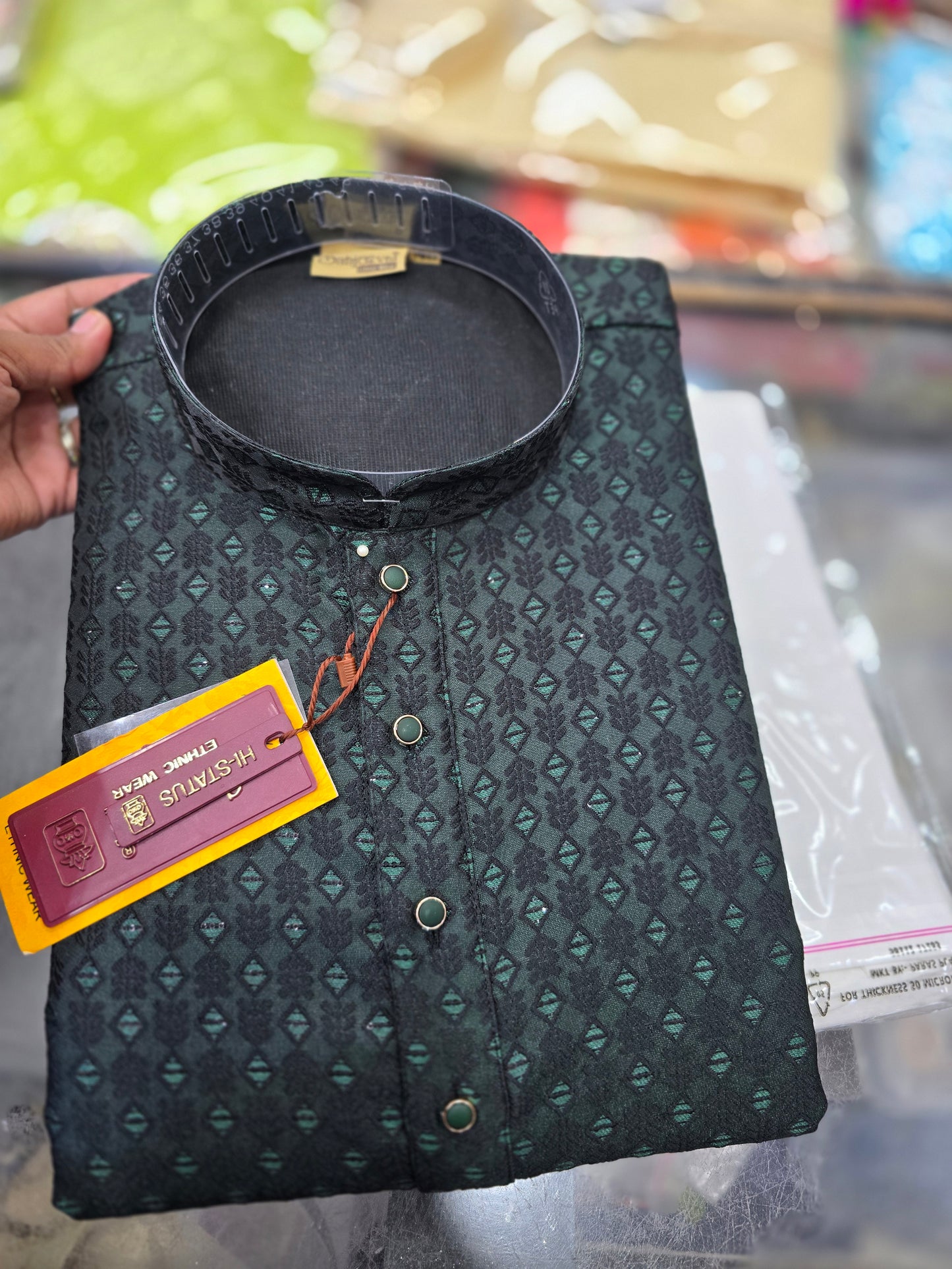 Beautiful designer lucknowi embroidery kurta pyjama