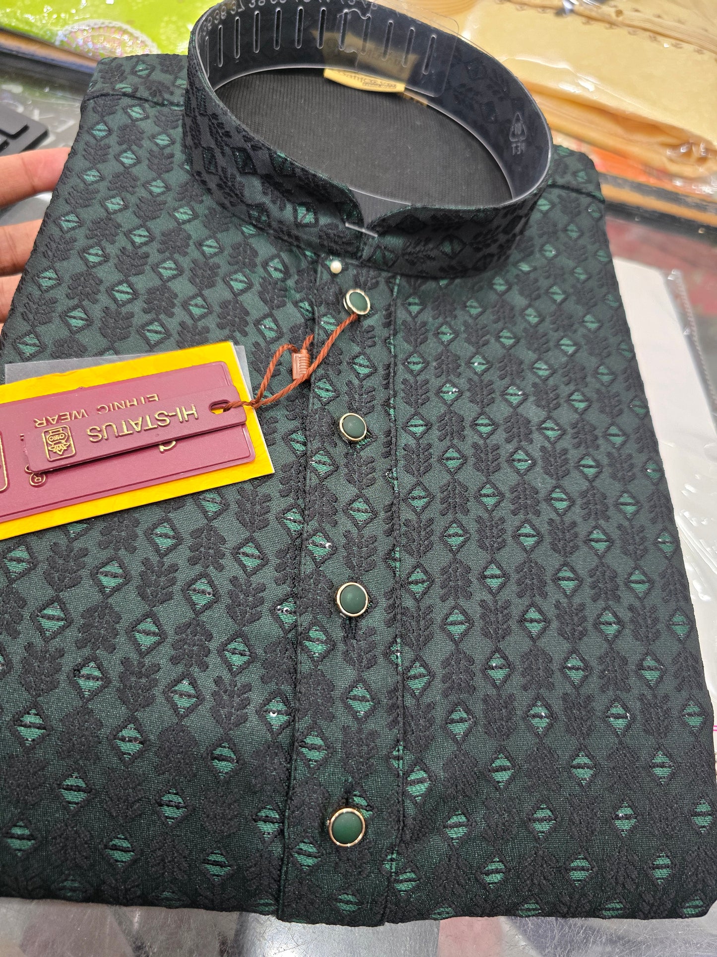 Beautiful designer lucknowi embroidery kurta pyjama