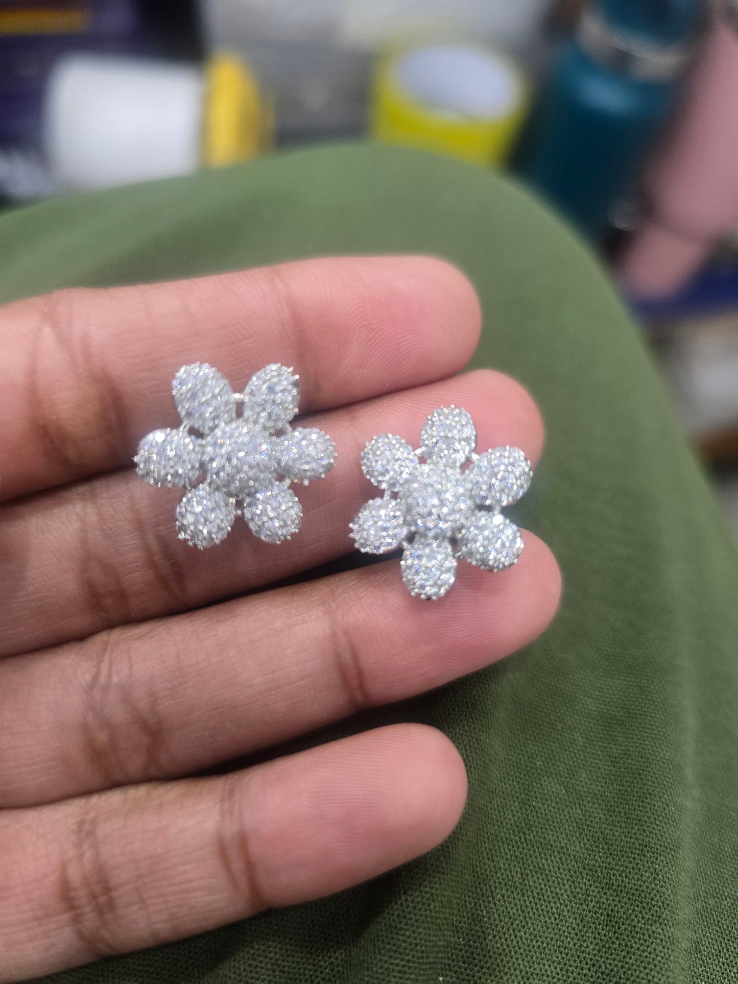 Beautiful designer American diamond studs