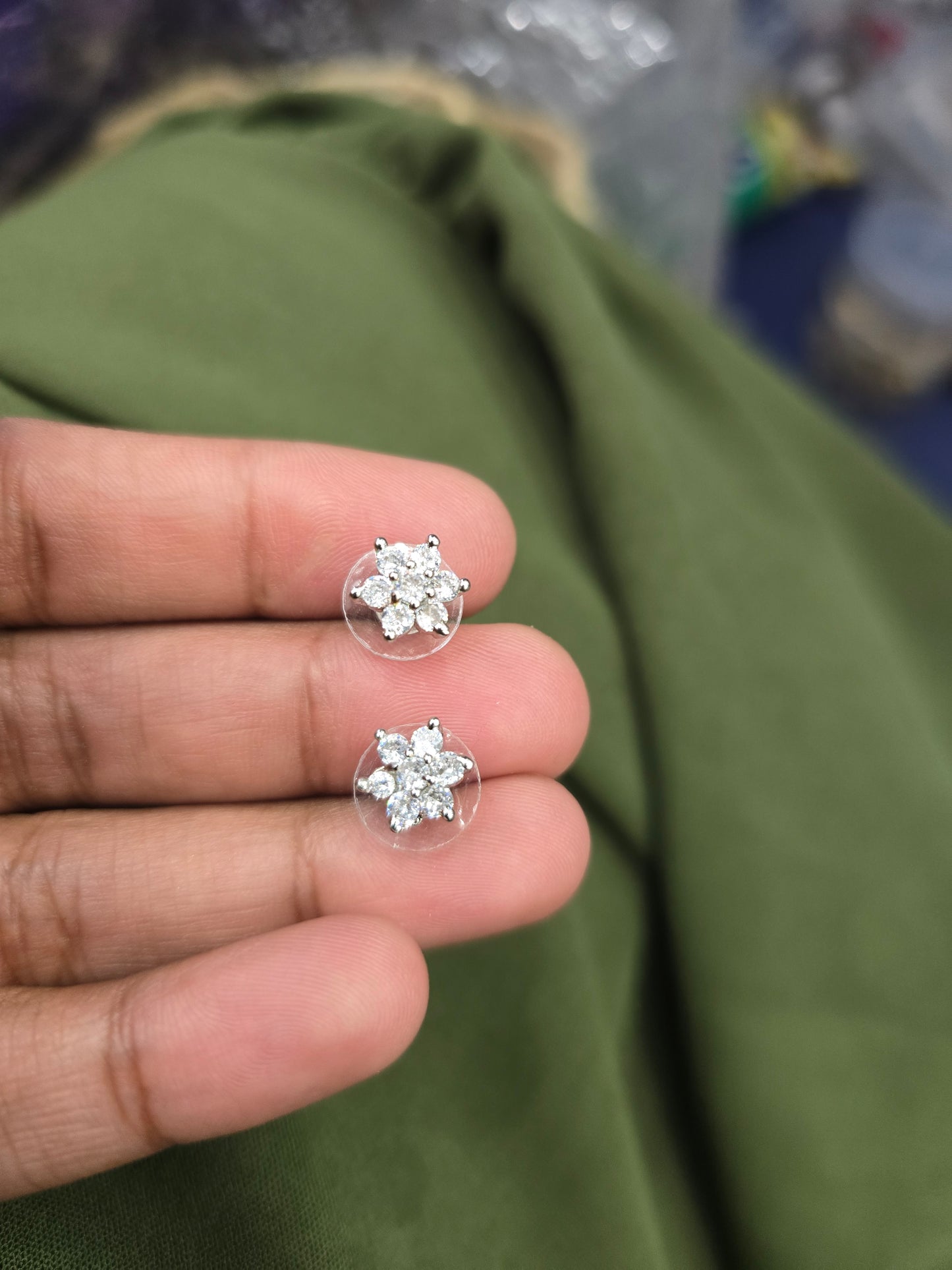 Beautiful designer American diamond studs