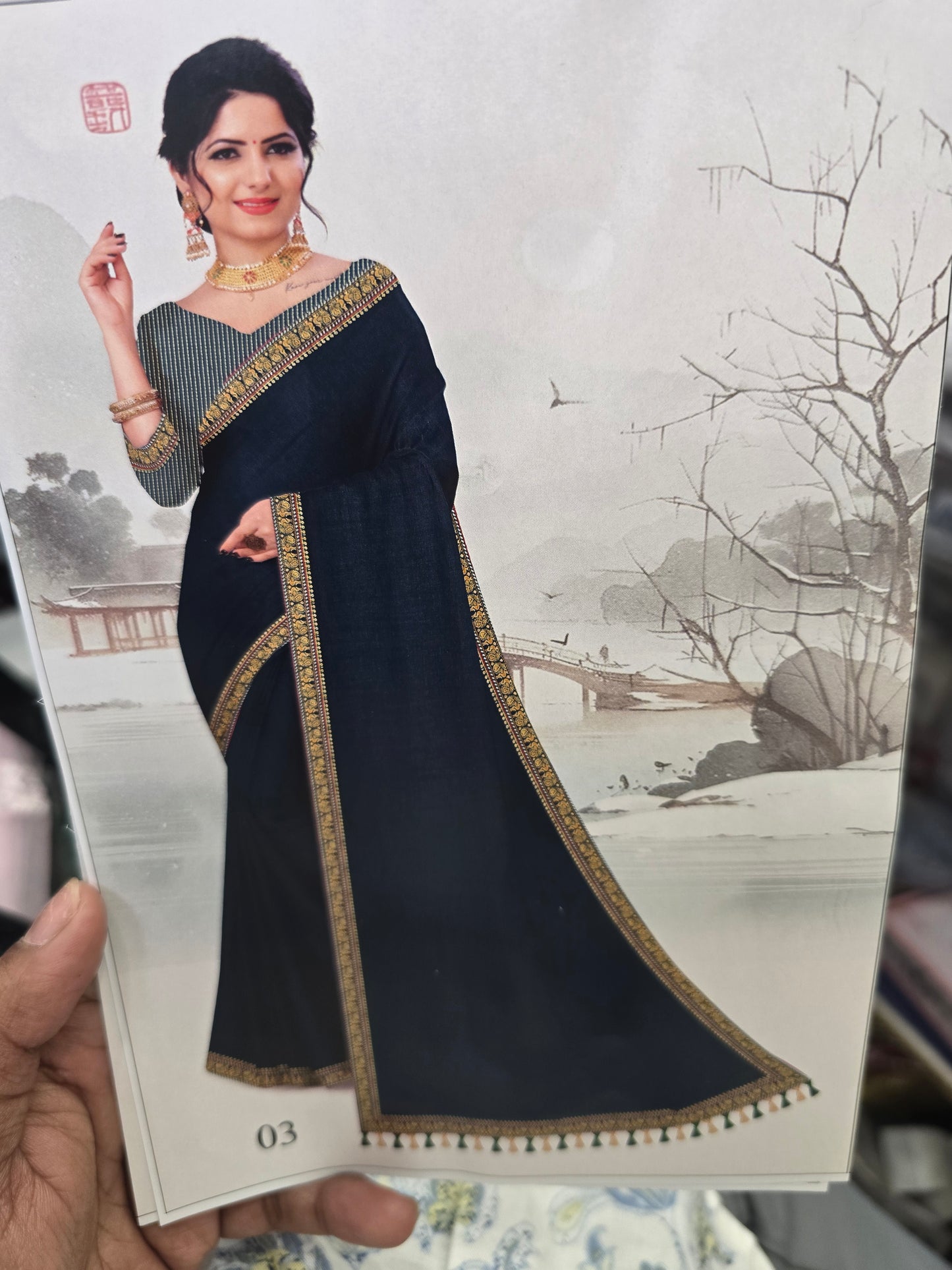 Beautiful designer cotton silk saree