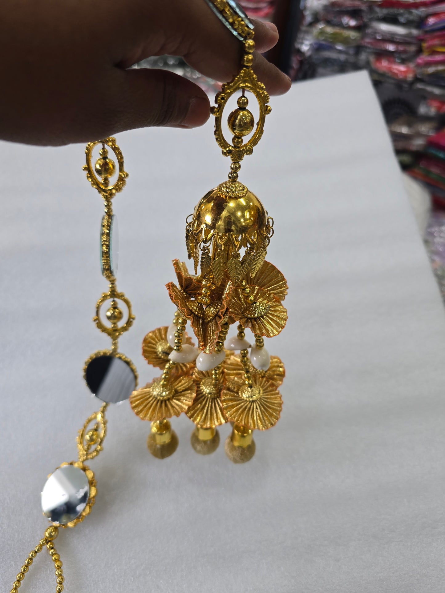 Parandha with mirrors hair accessories