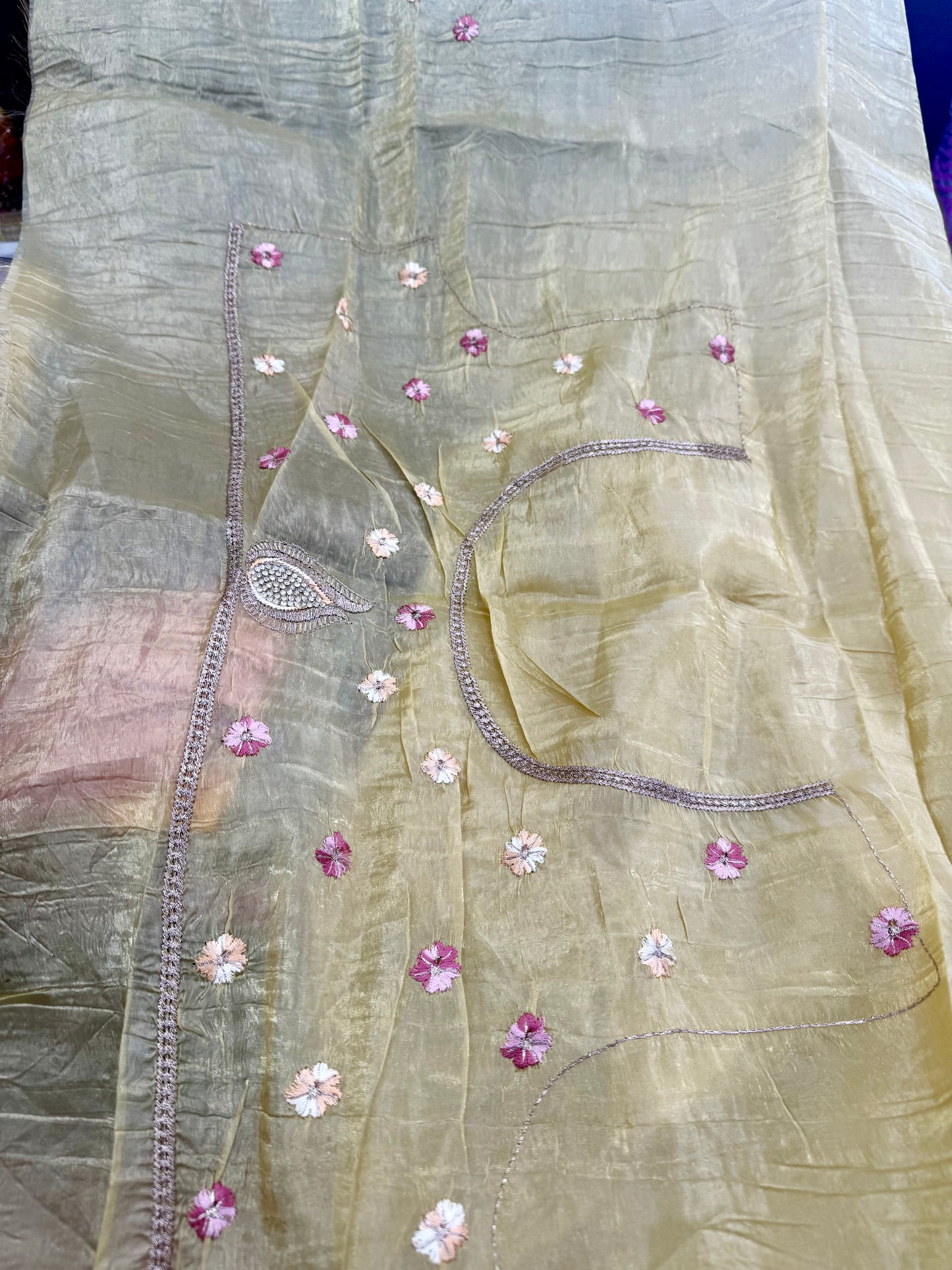 Beautiful designer fully embroidery saree.