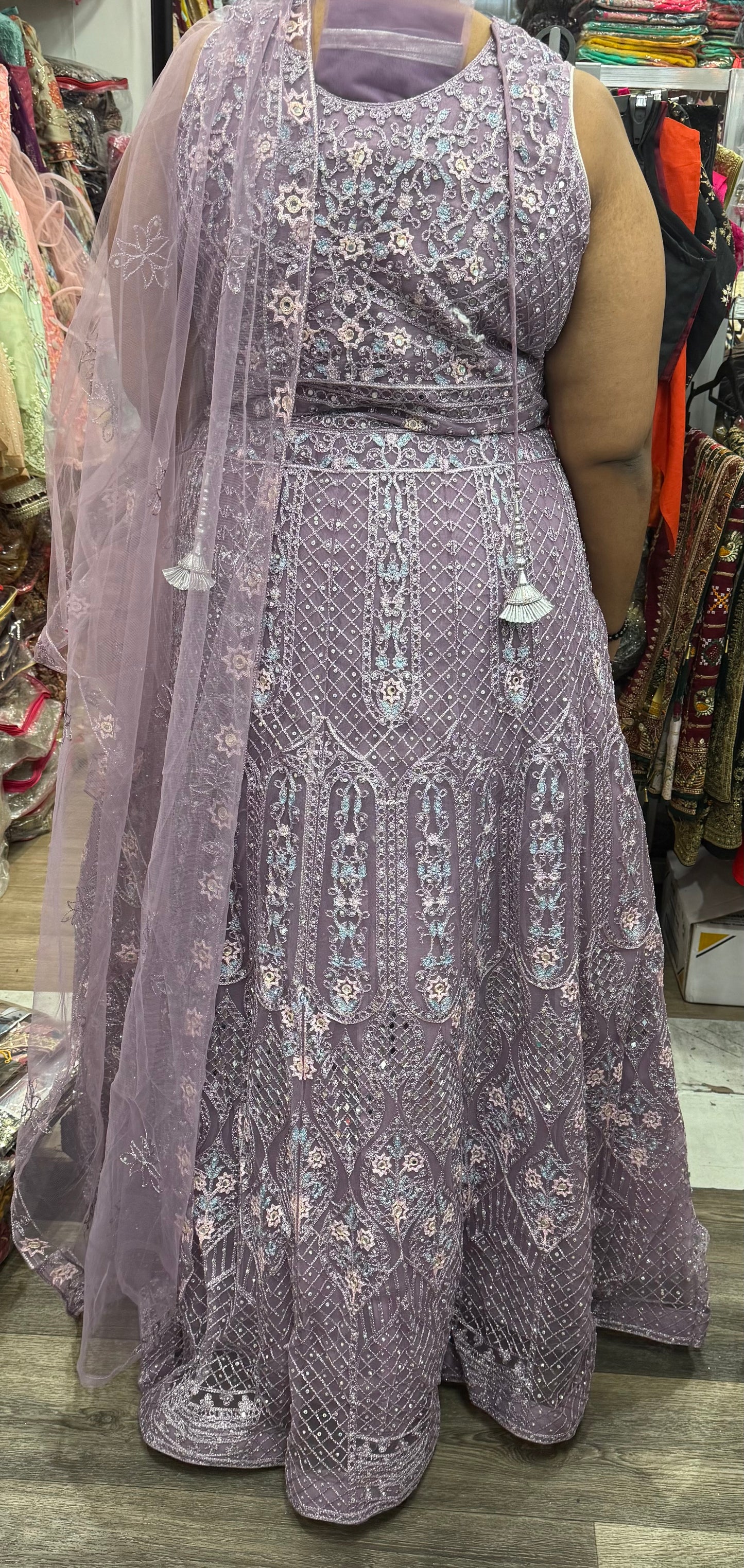 Beautiful designer gown anarkali suit