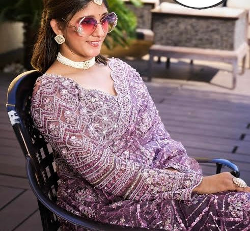 Beautiful designer saree with readymade blouse