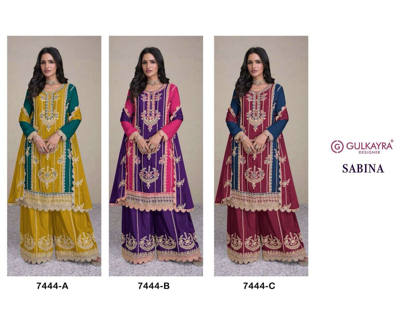 Beautiful designer flare top plazo suit