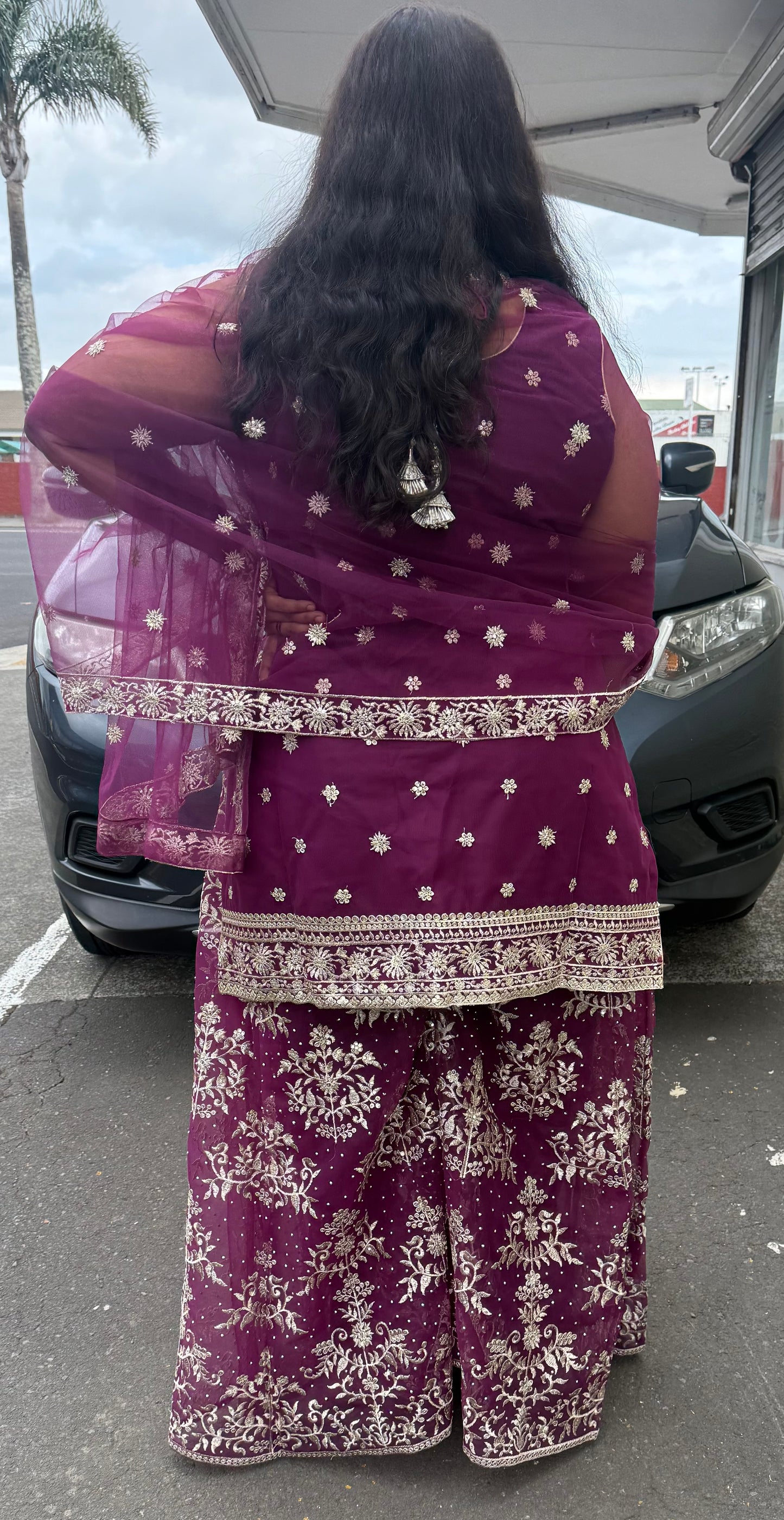 Beautiful designer skirt pants suit