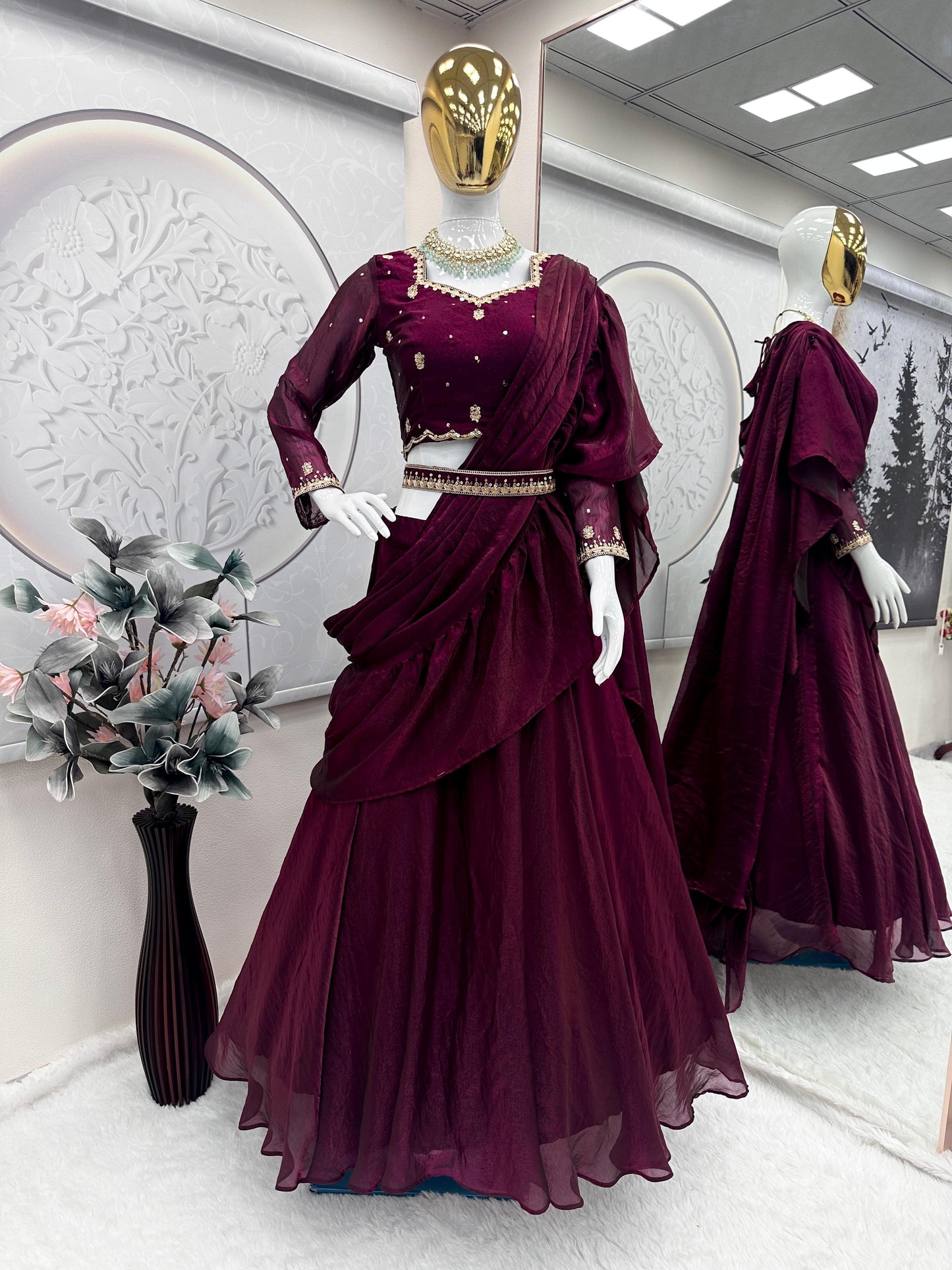 Beautiful designer lengha saree