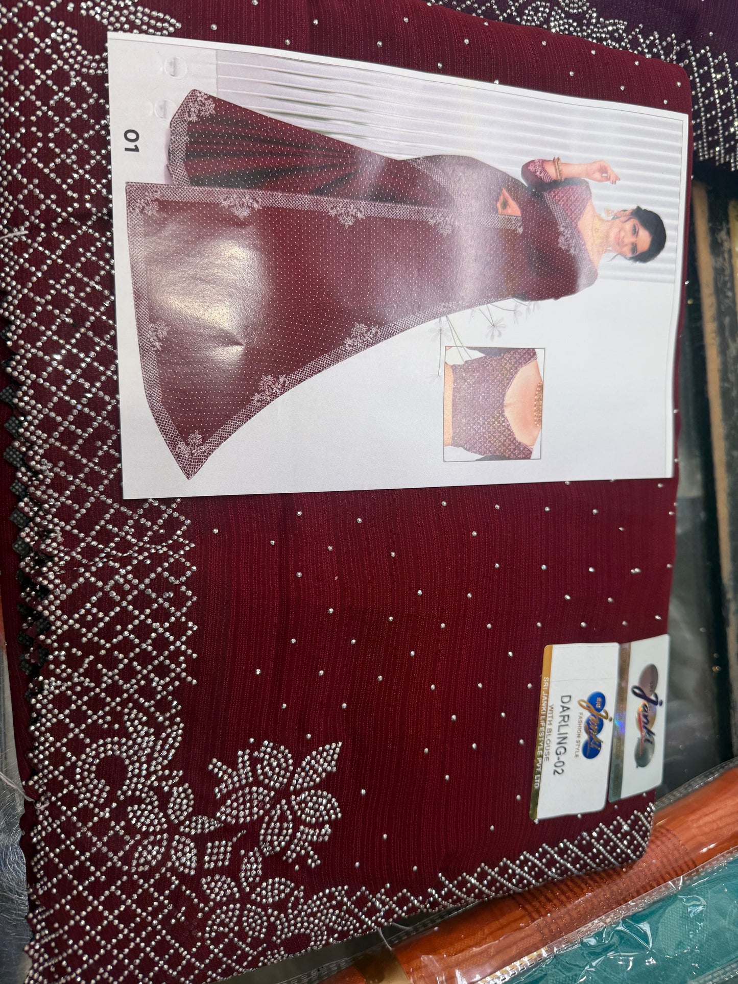 Beautiful designer chiffon saree