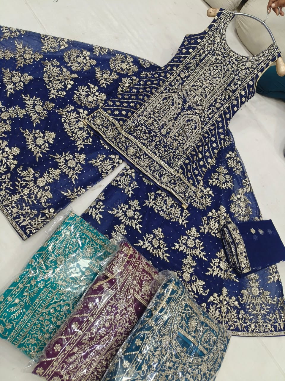 Beautiful designer skirt pants suit
