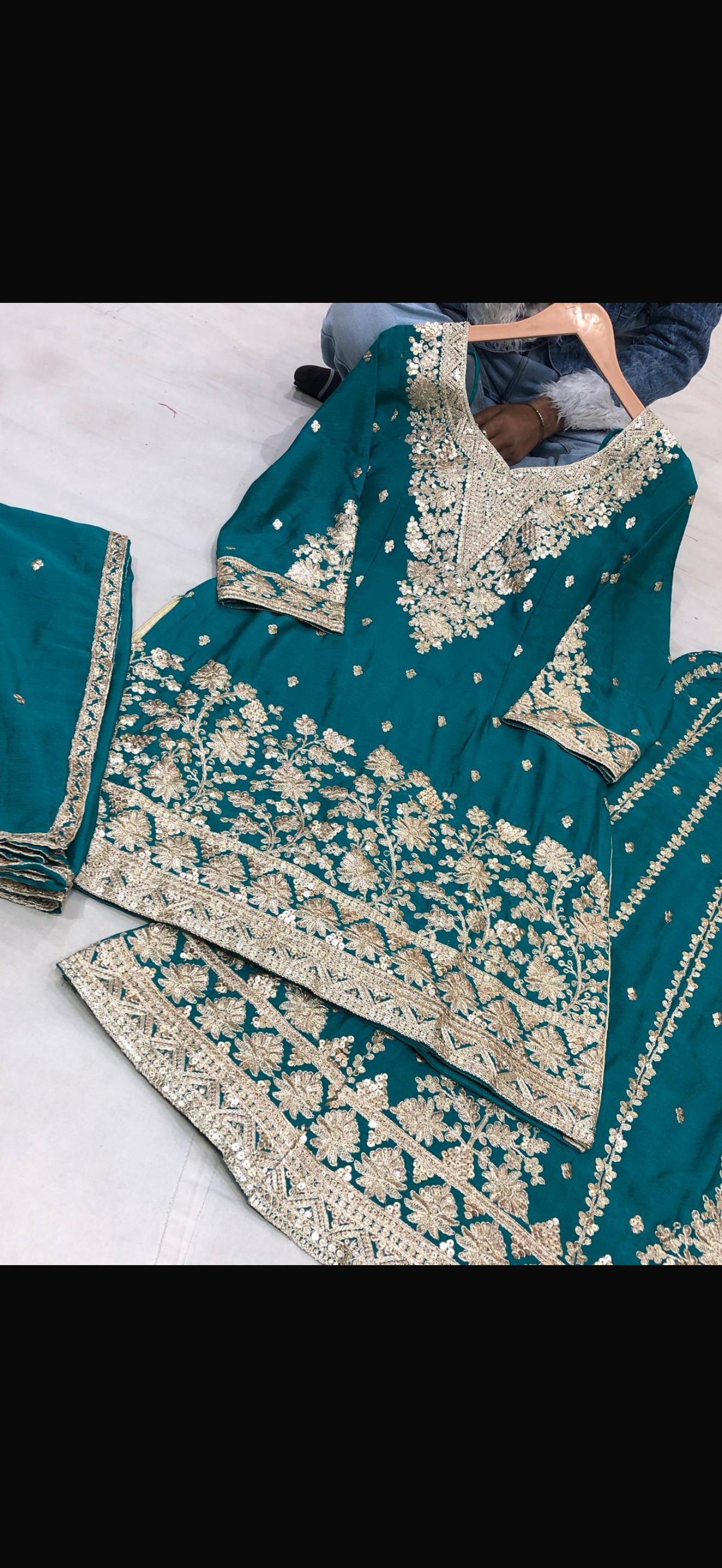 Beautiful designer plazo suit