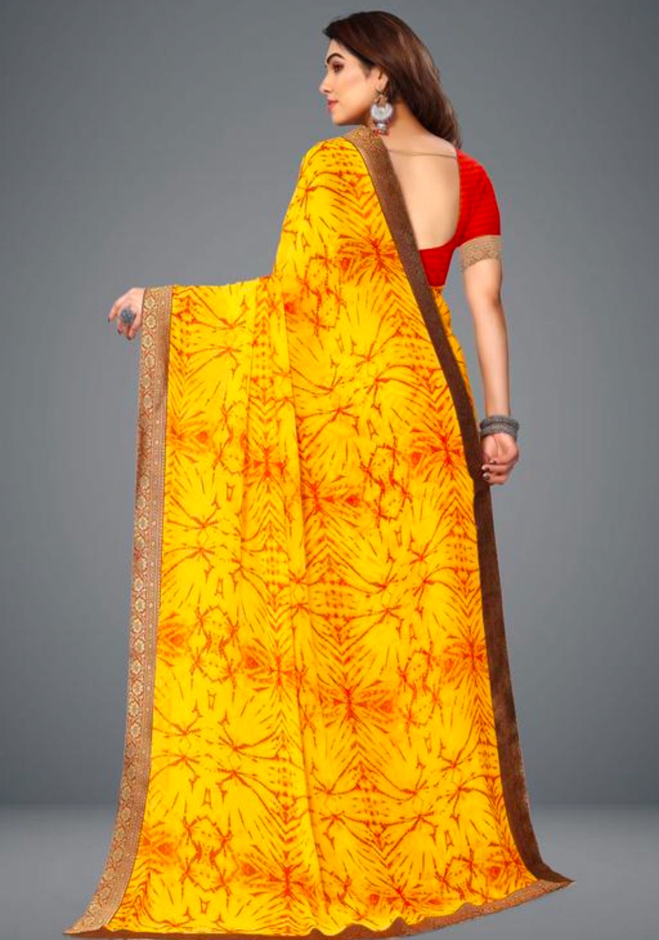 Beautiful designer printed saree