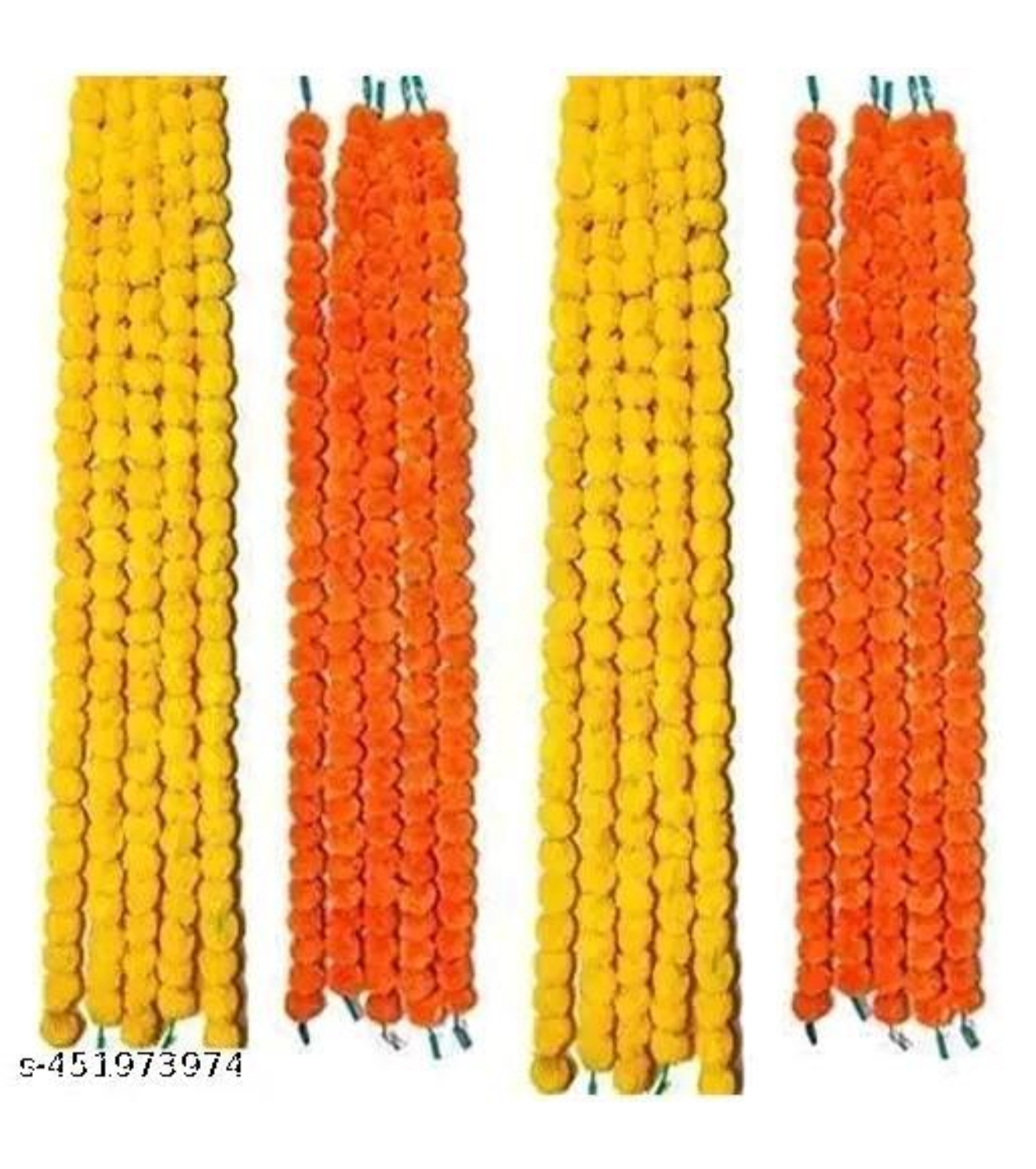 Handmade Artificial Marigold Flowers for Decoration Long Flower Garlands for Door Decorations