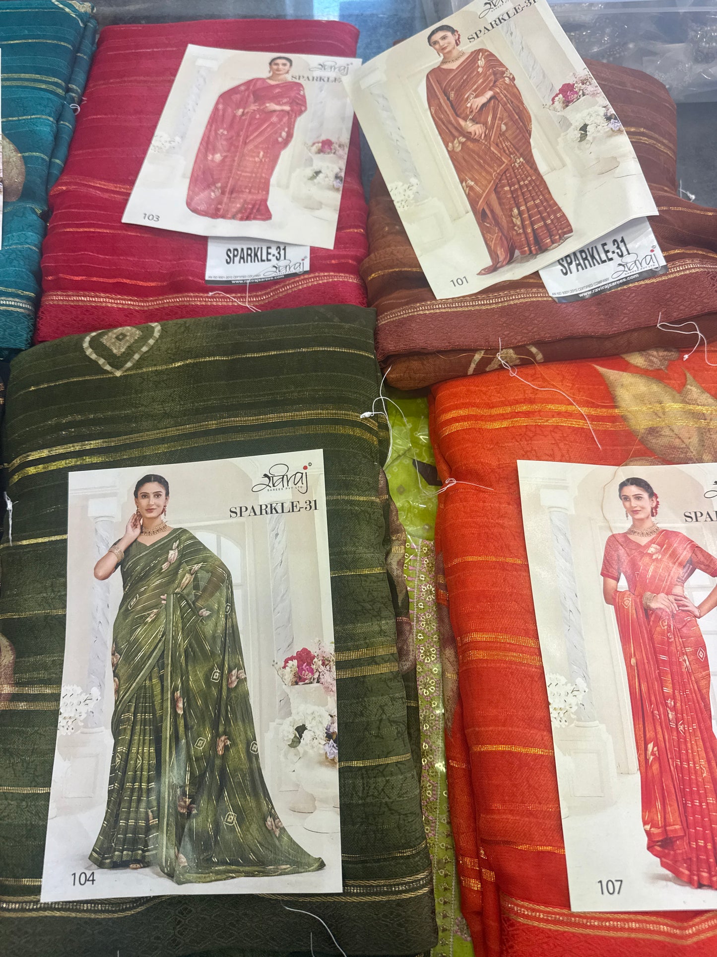 Beautiful designer shimmer ciffon saree