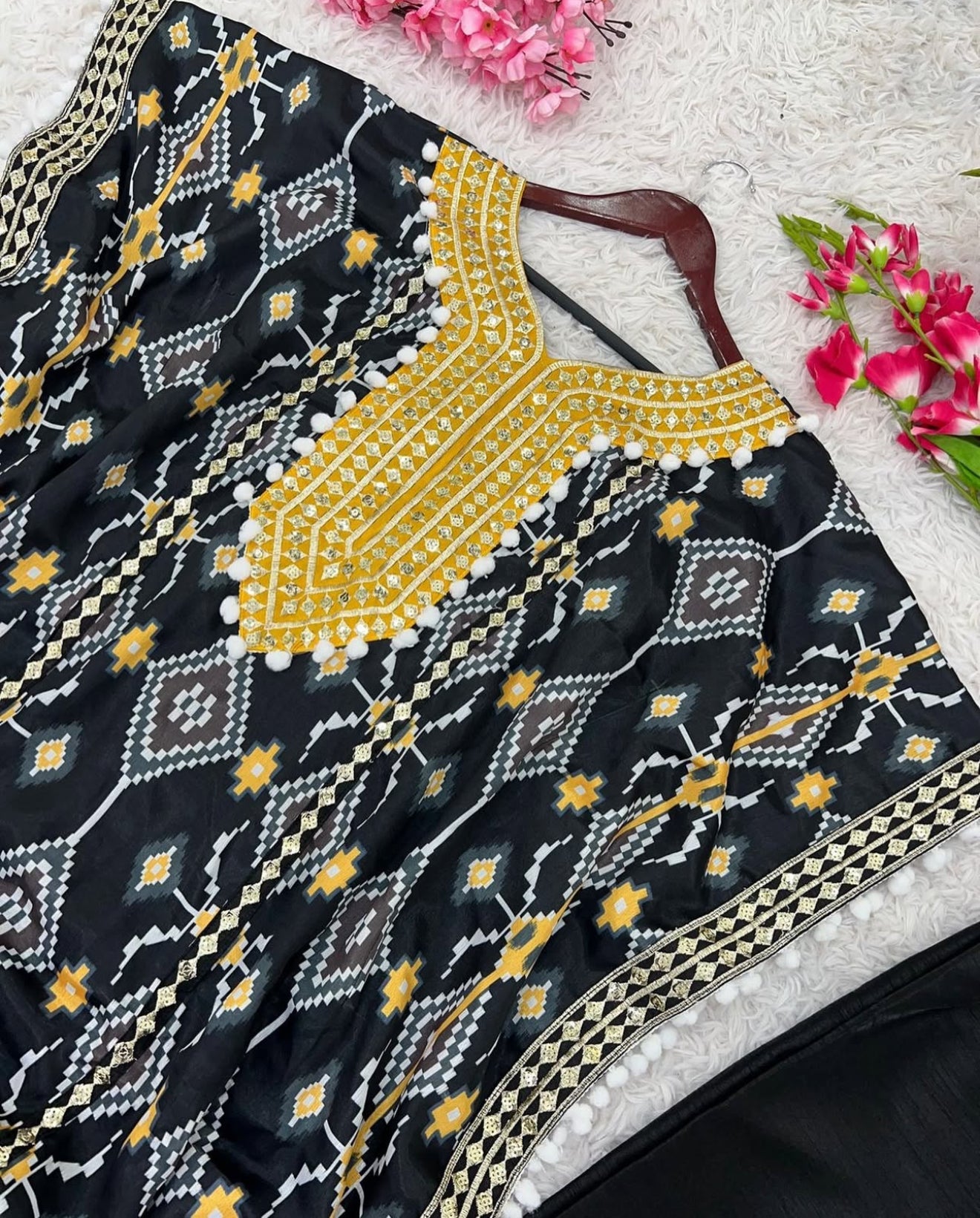 Beautiful designer kaftan with pants