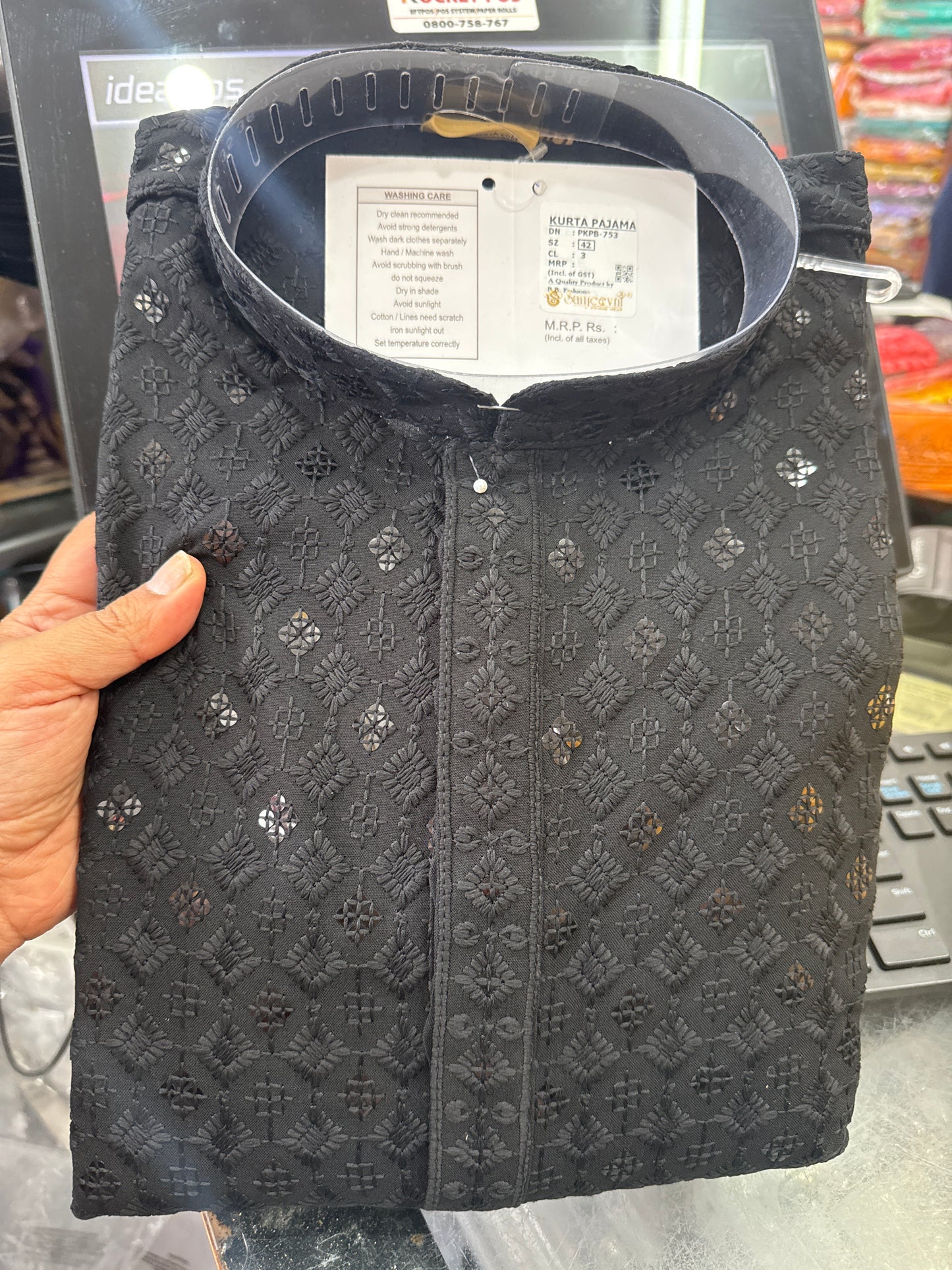 Beautiful designer lucknowi embroidery kurta pyjama