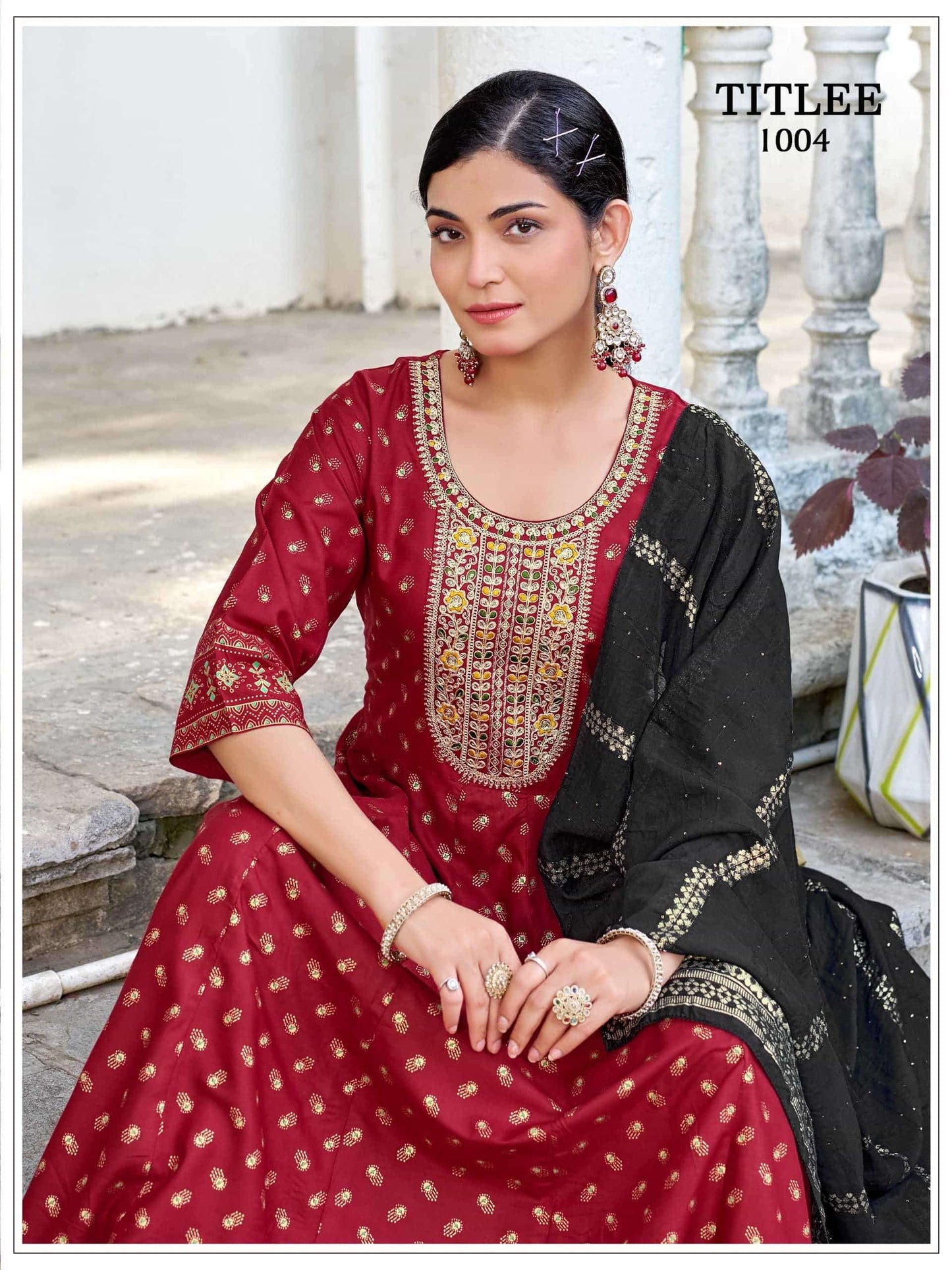 Beautiful designer Readymade Anarkali 3 Piece Suit