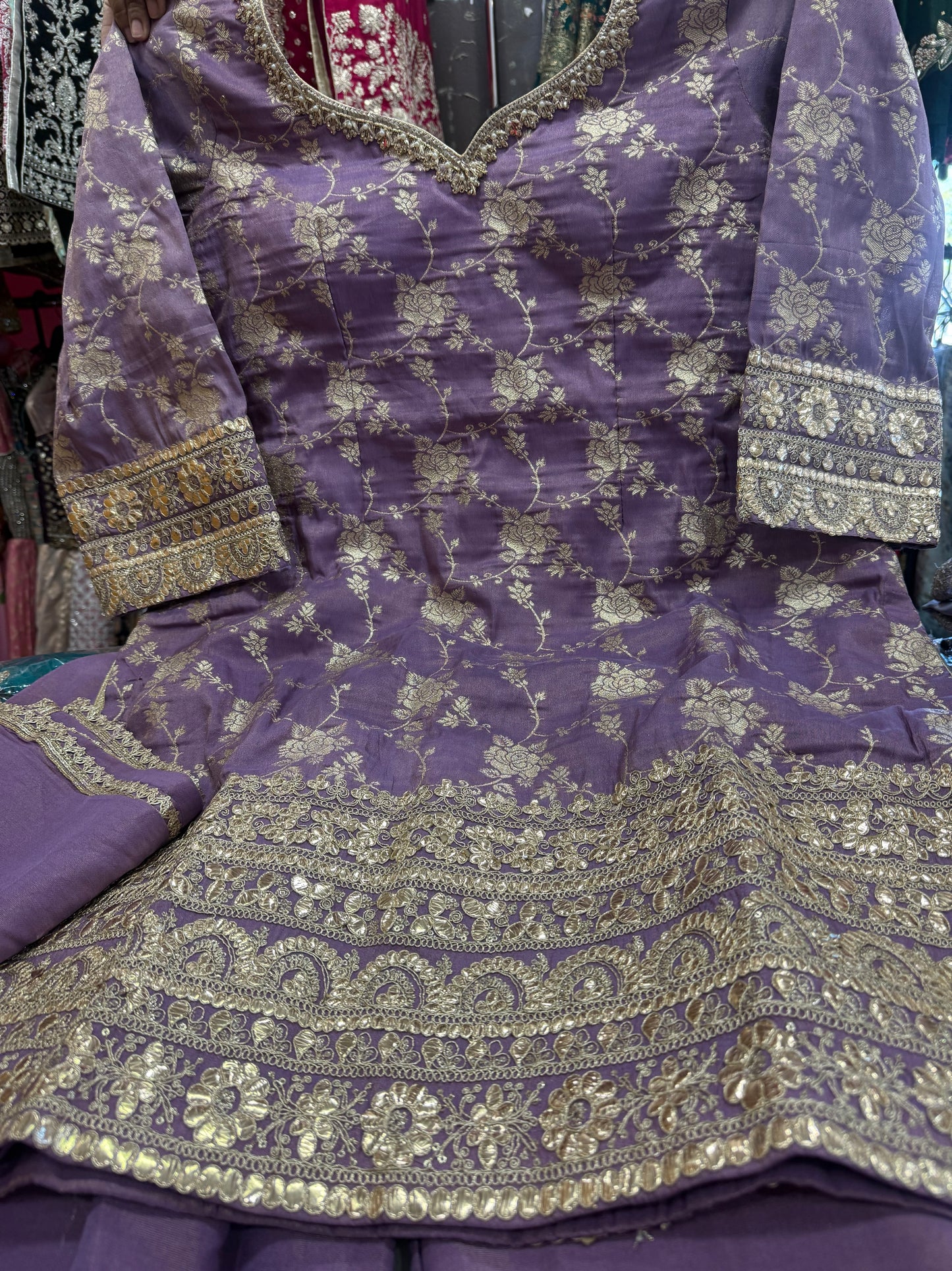 Beautiful designer plazo suit