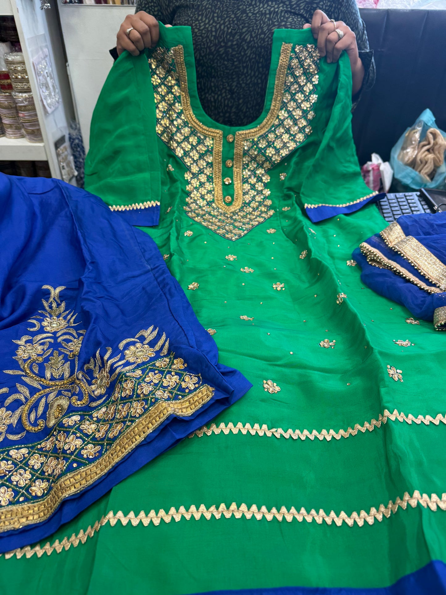 Beautiful designer plazo suit