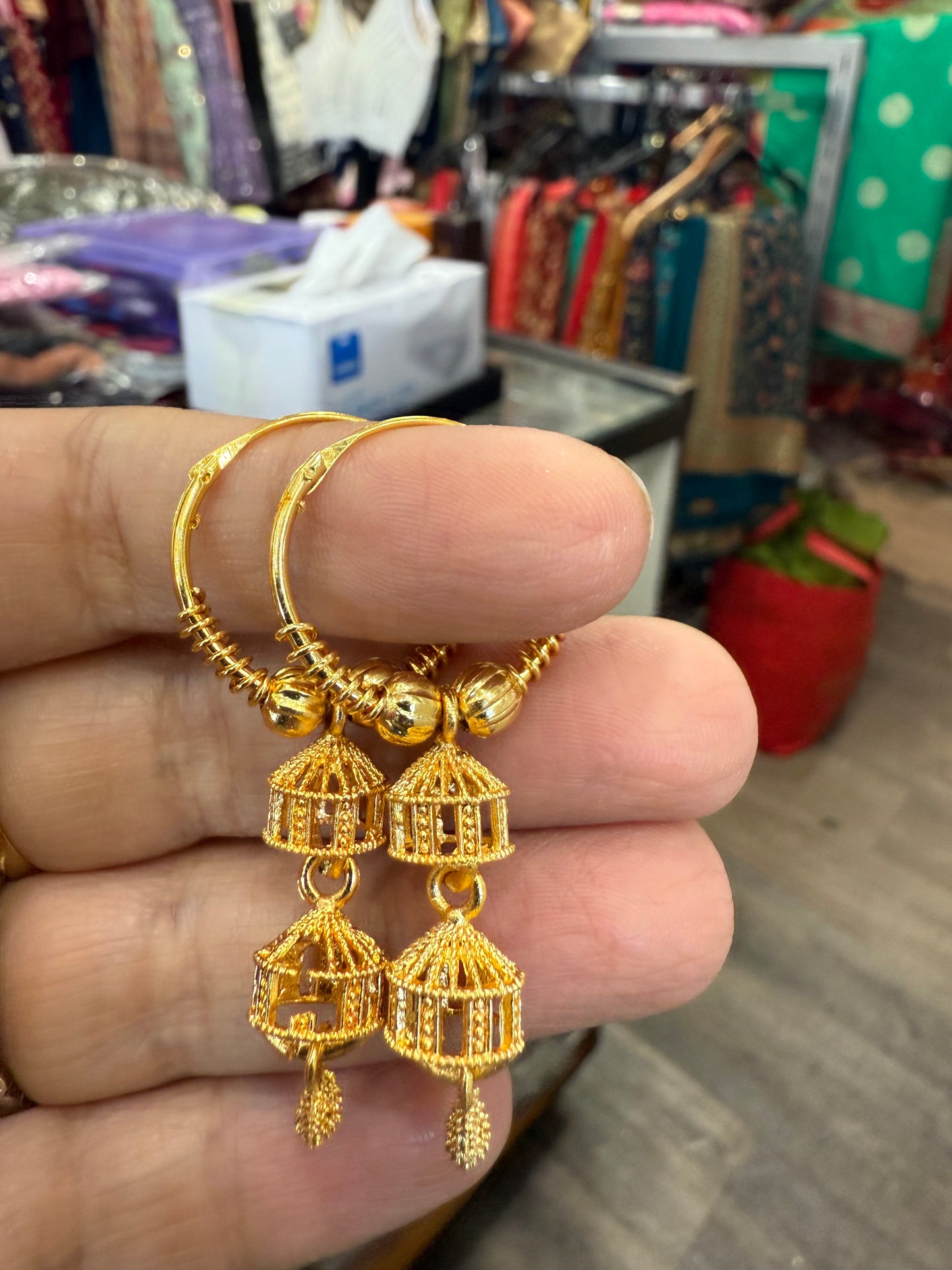 Beautiful designer gold plated jhumki