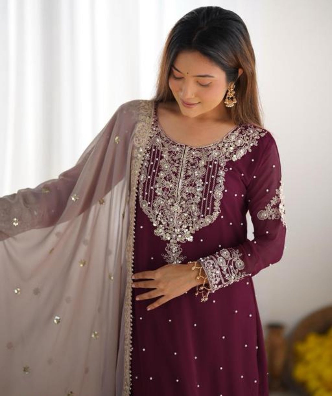 Beautiful designer sharara suit