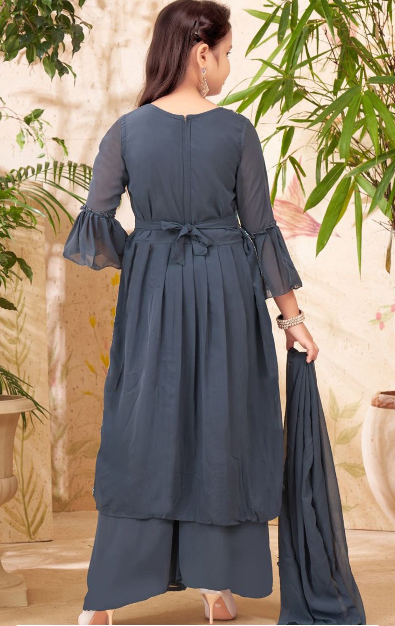 Beautiful designer nyra cut suit for girls