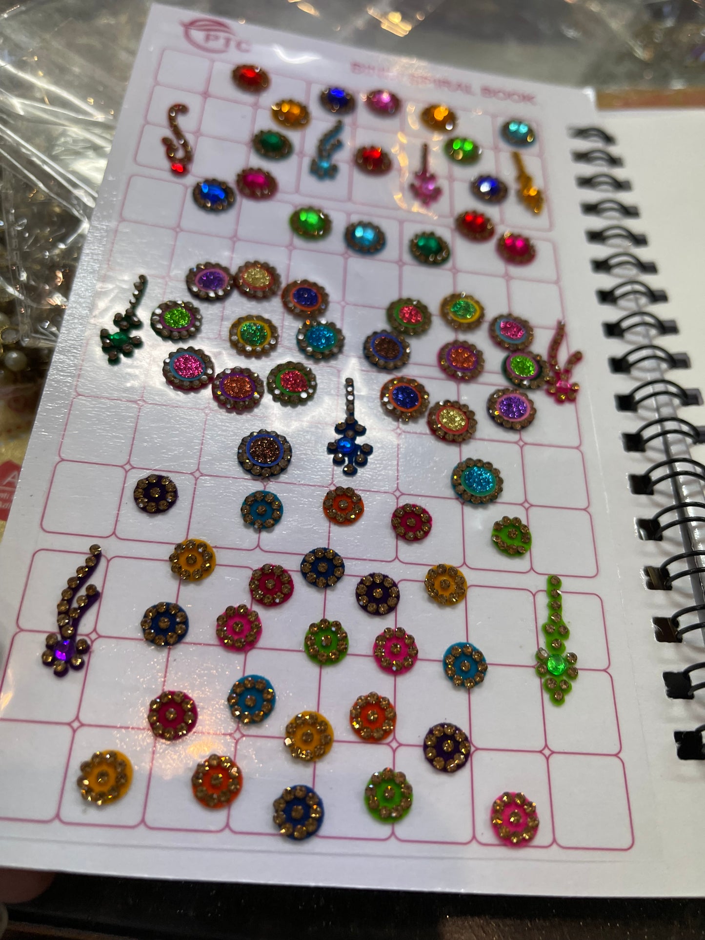Beautiful designer stone bindi book