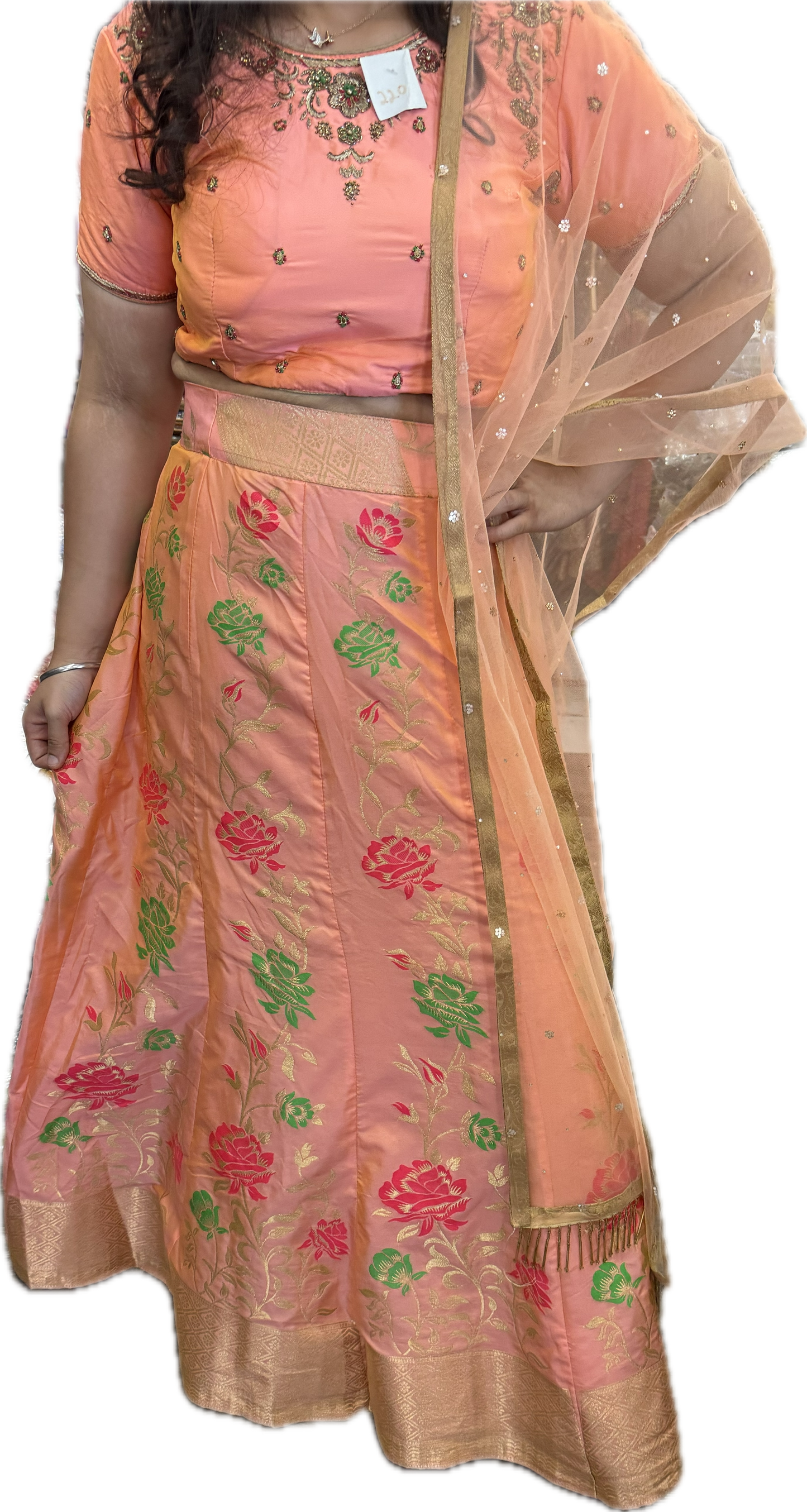 Beautiful designer pure brocade lengha choli