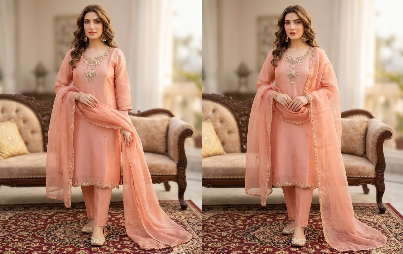 Beautiful designer Pakistani style suit