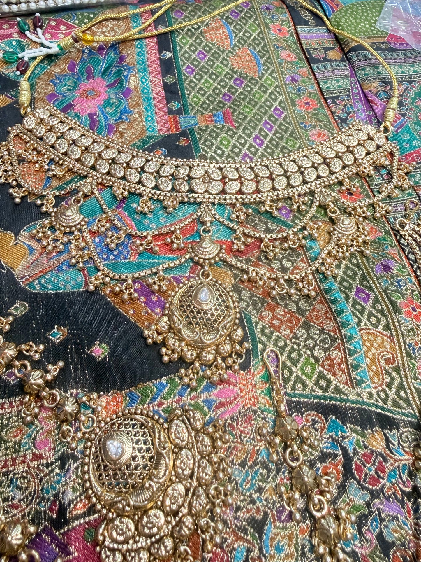 Beautiful designer gold plated necklace set