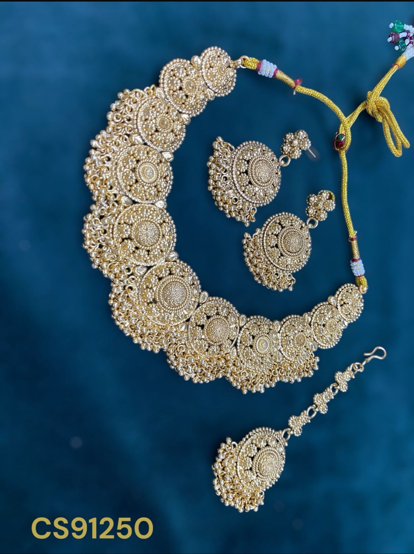 Beautiful designer gold plated necklace set