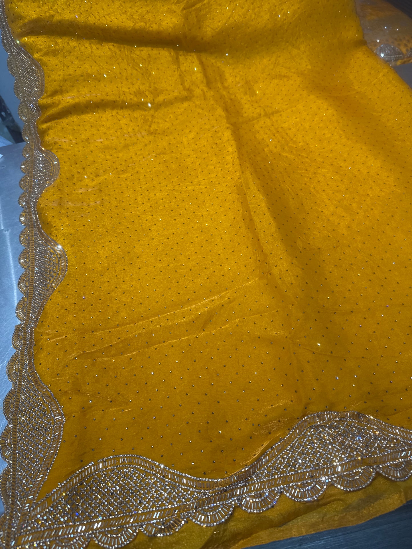 Beautiful designer fully embroidered Jimmy Choo saree