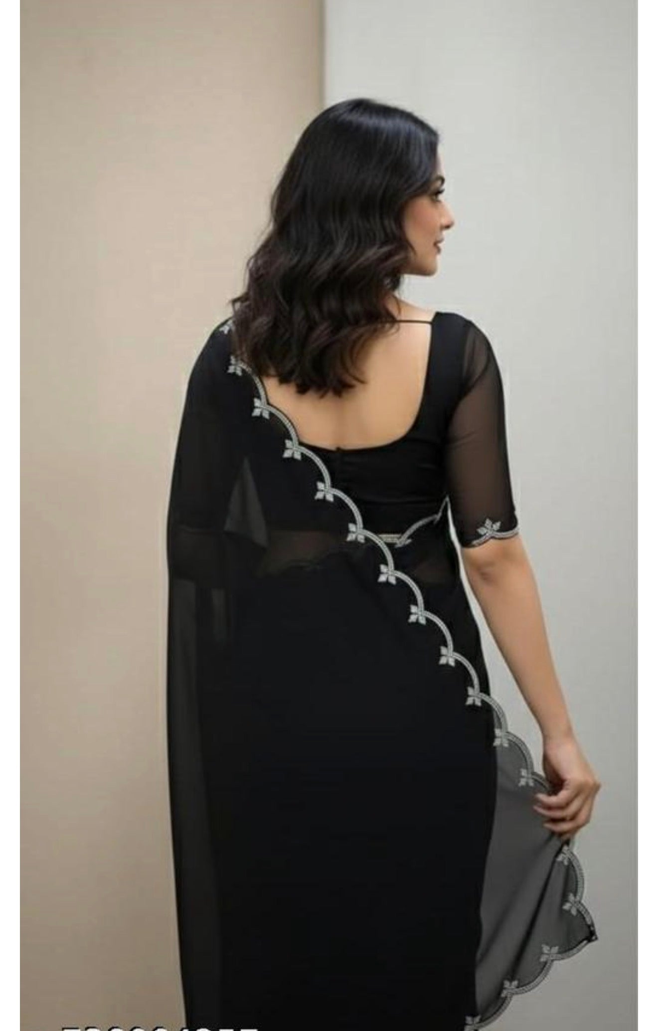 Beautiful designer geogrette saree