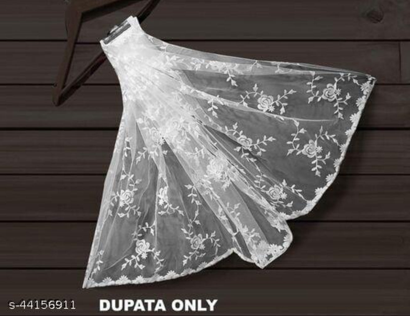 Beautiful designer net embroidered dupatta