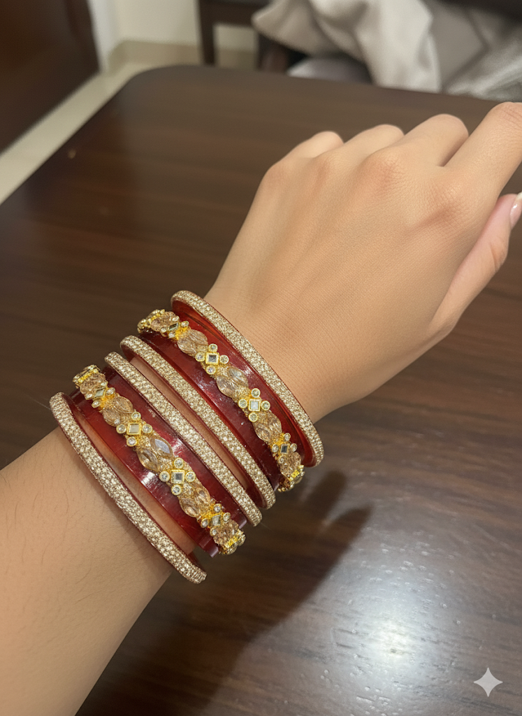 Beautiful designer stone work bangles