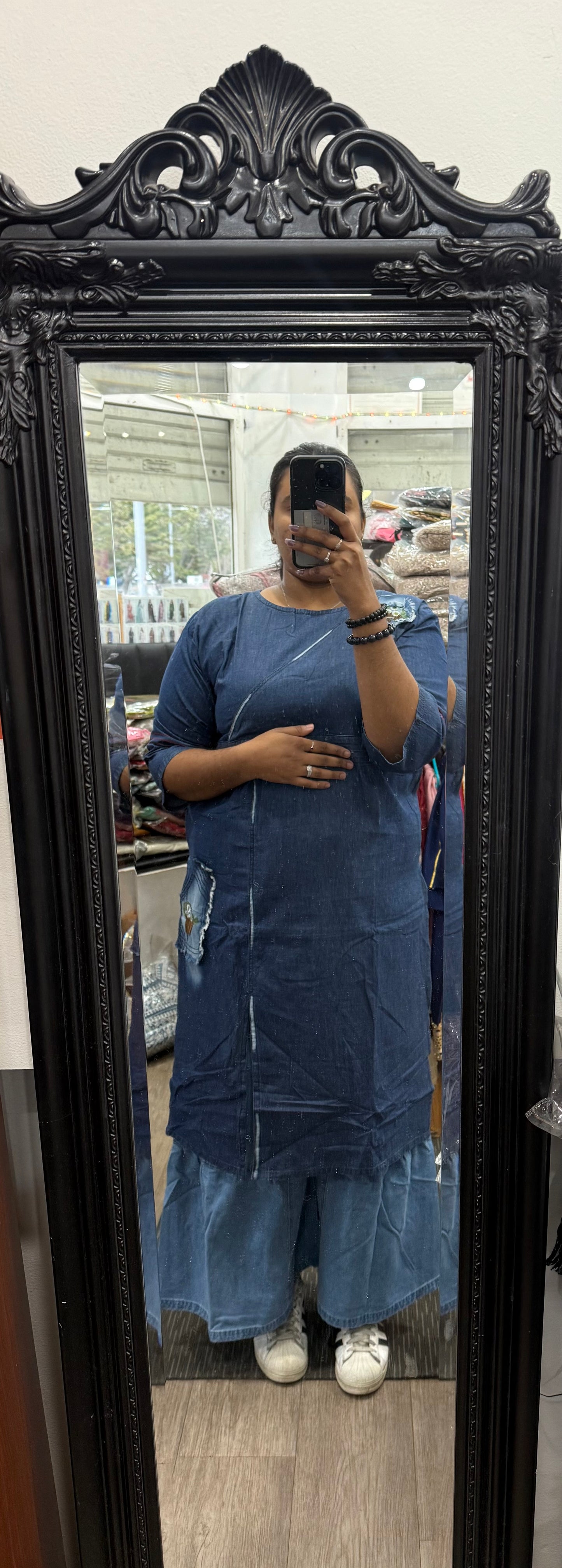 Beautiful designer denim coord set