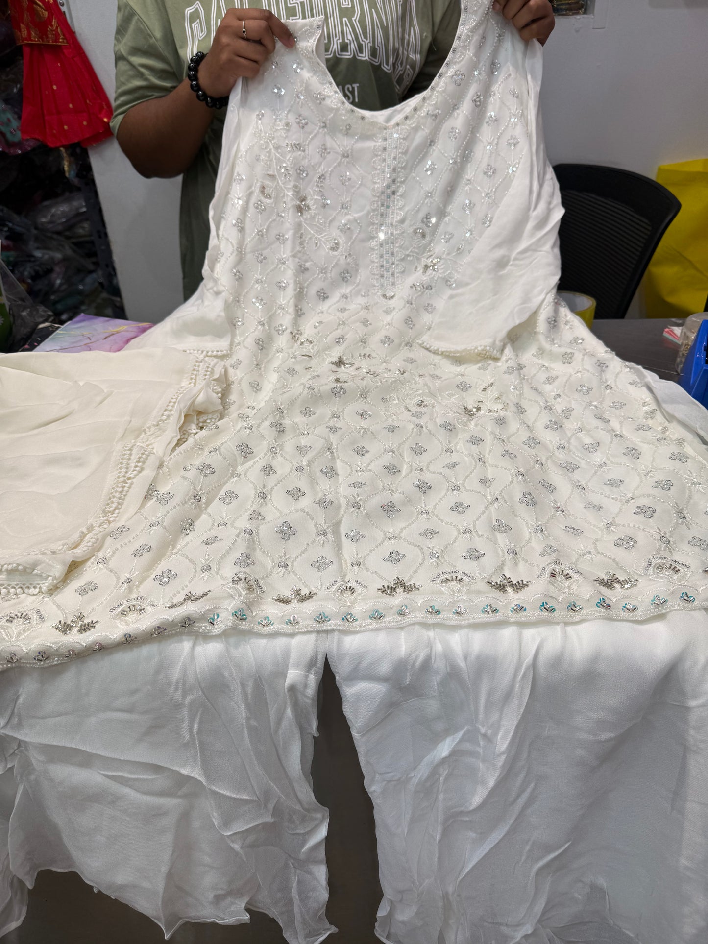 Beautiful designer plazo suit