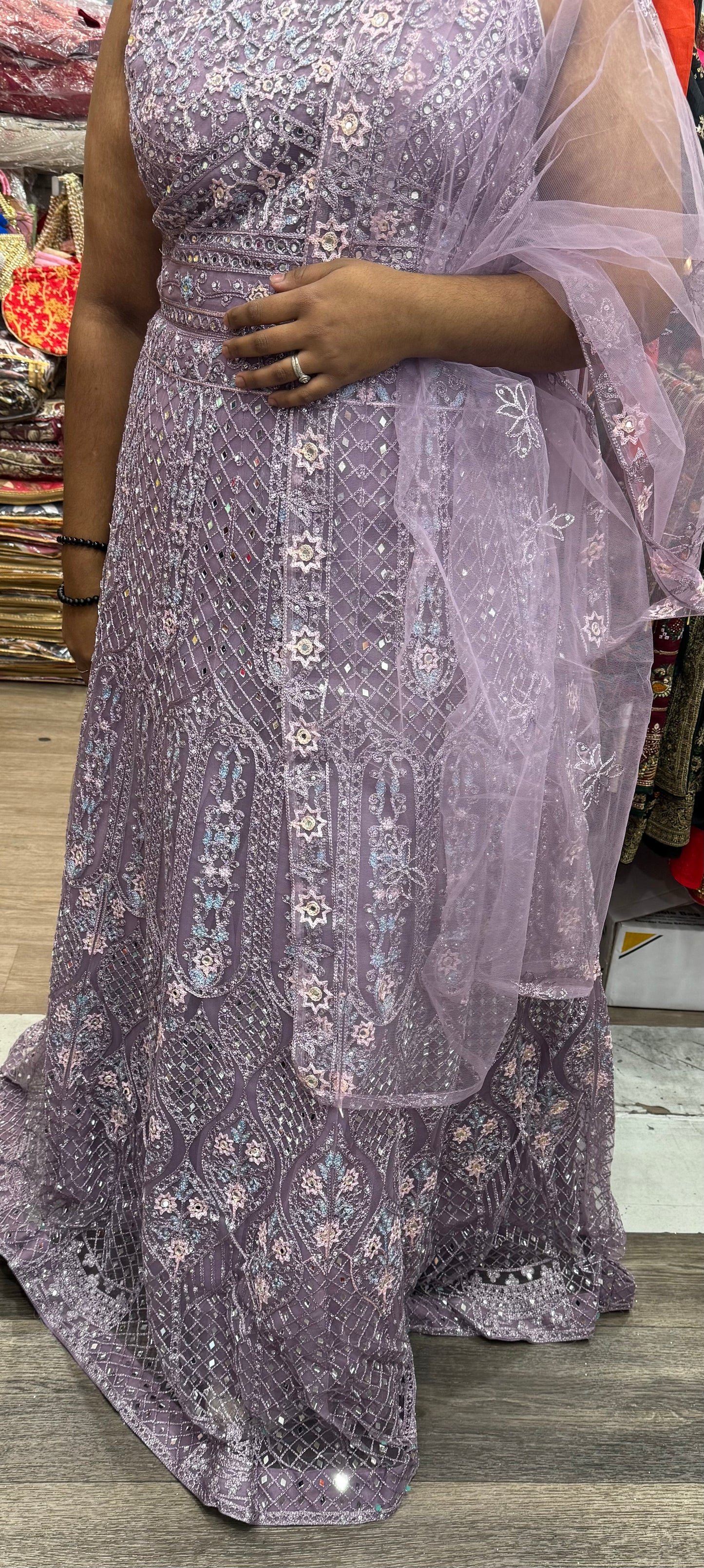 Beautiful designer gown anarkali suit