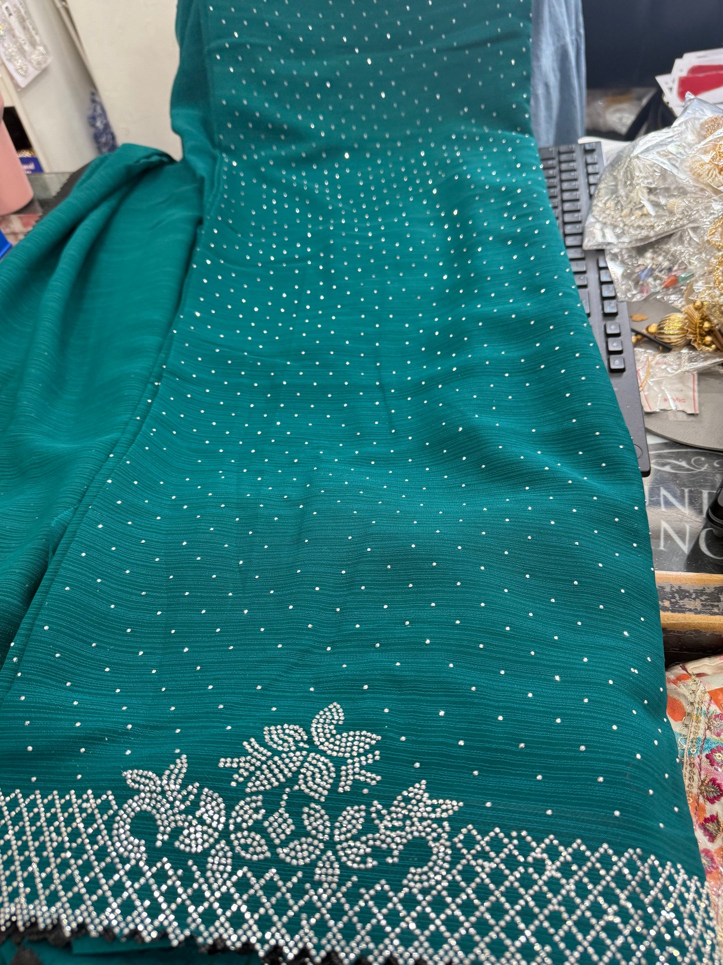 Beautiful designer chiffon saree