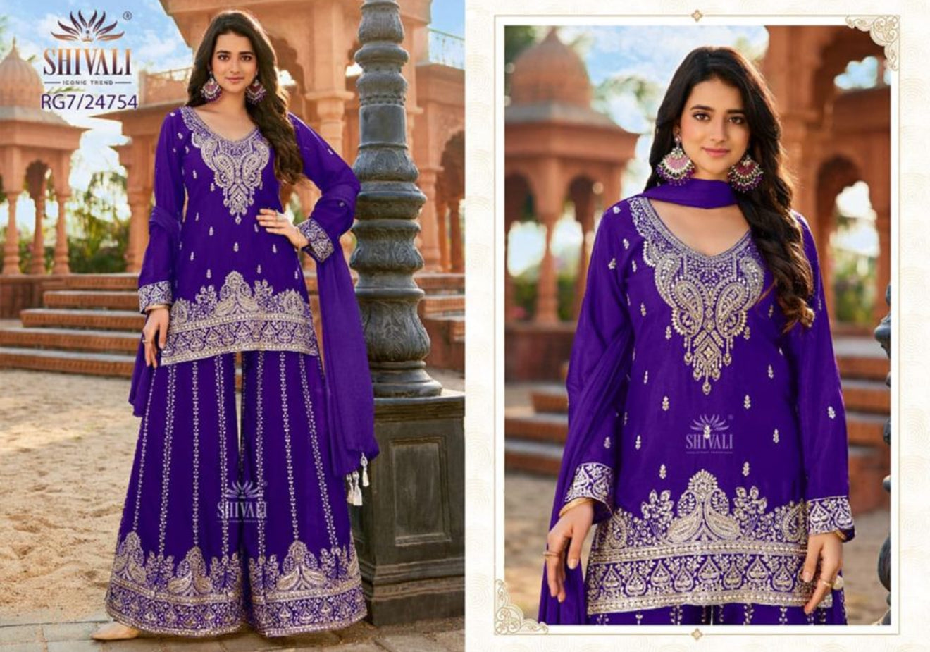 Beautiful designer plazo suit