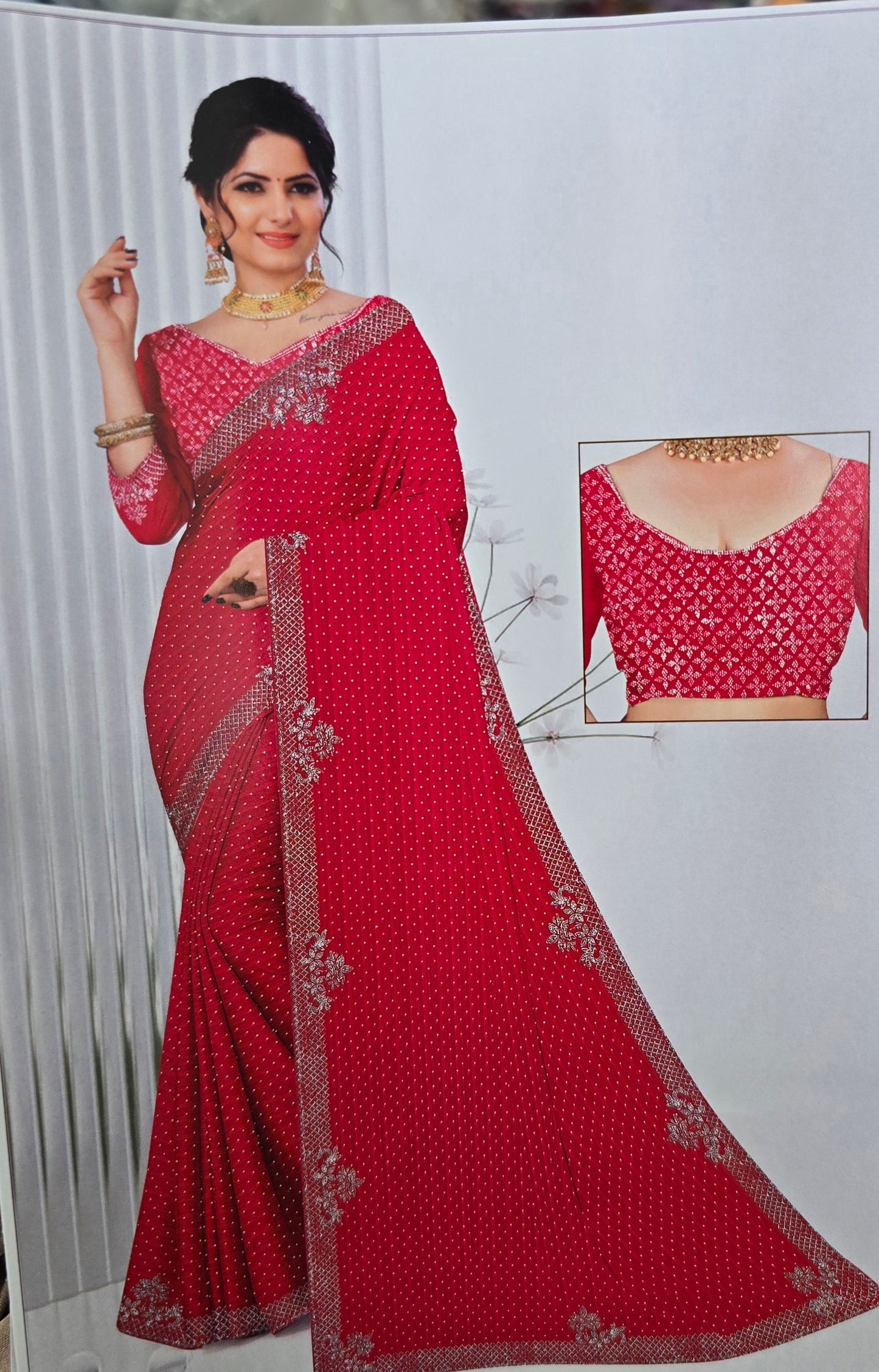 Beautiful designer chiffon saree