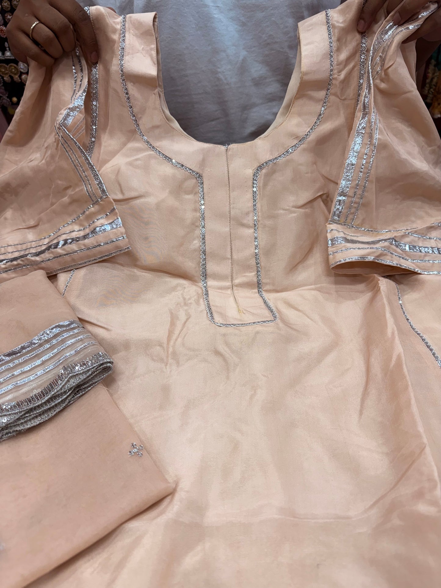 Beautiful designer flare top with farashi salwar suit